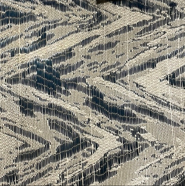 0284 Fabric BeigeBlue Cascade