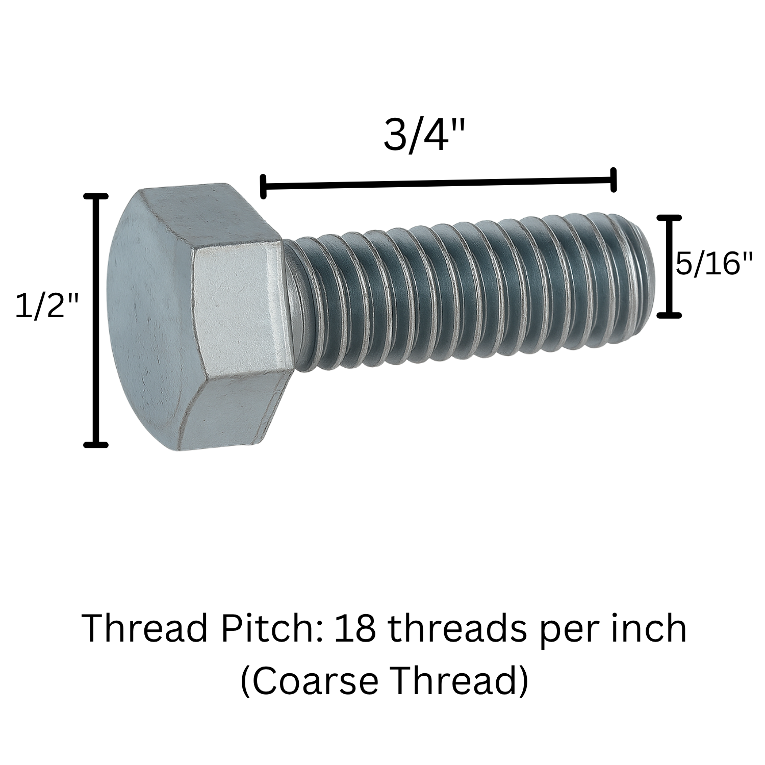 Grade 5 Zinc-Plated Hex Bolt