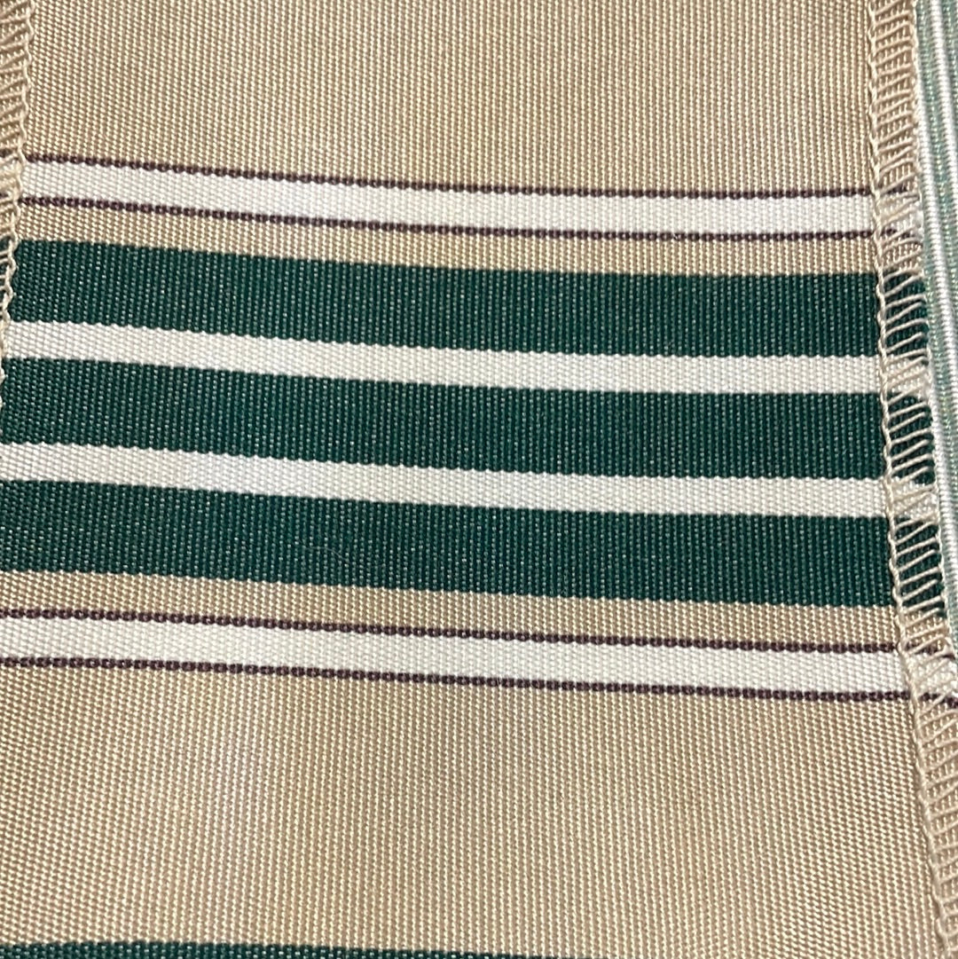 0321 Striped Fabric Sand Beige