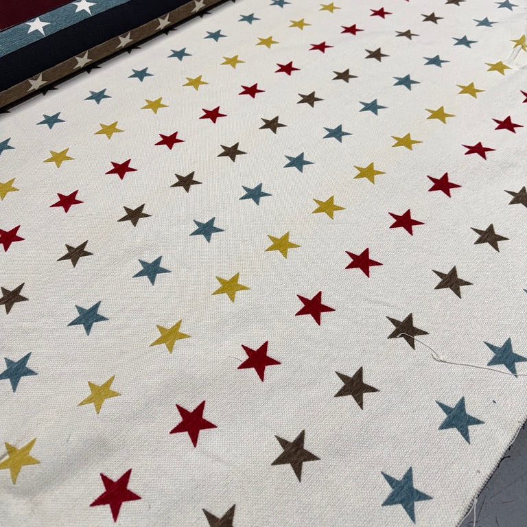 0569 Beige Fabric Star Print