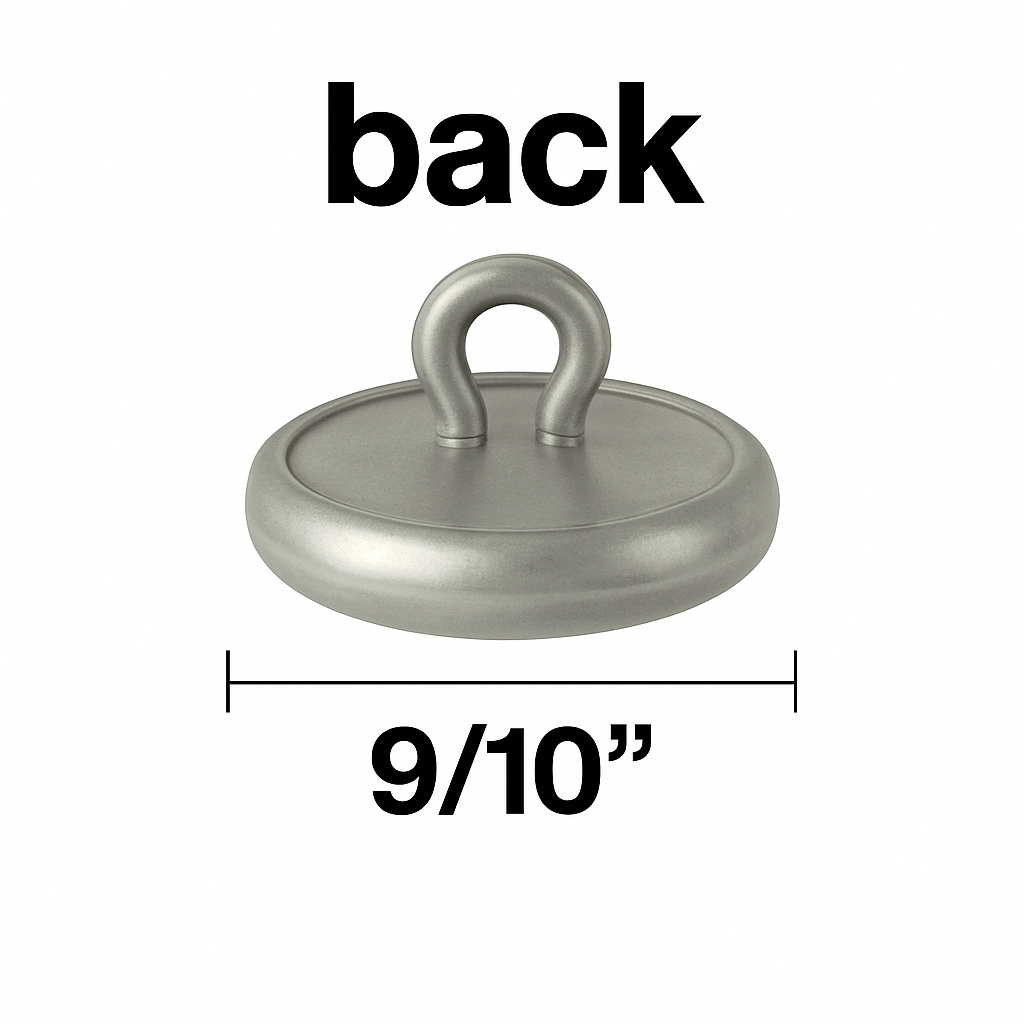 BB36BN Polished Silver Button