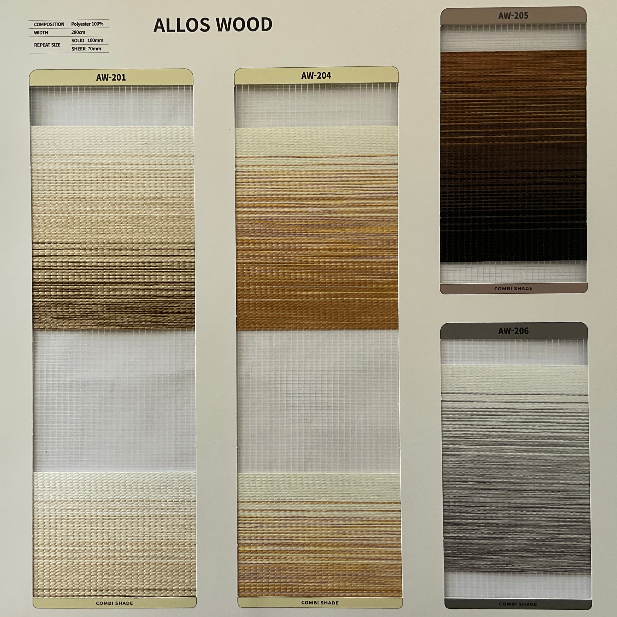 Zebra Roller Shade Allos Wood