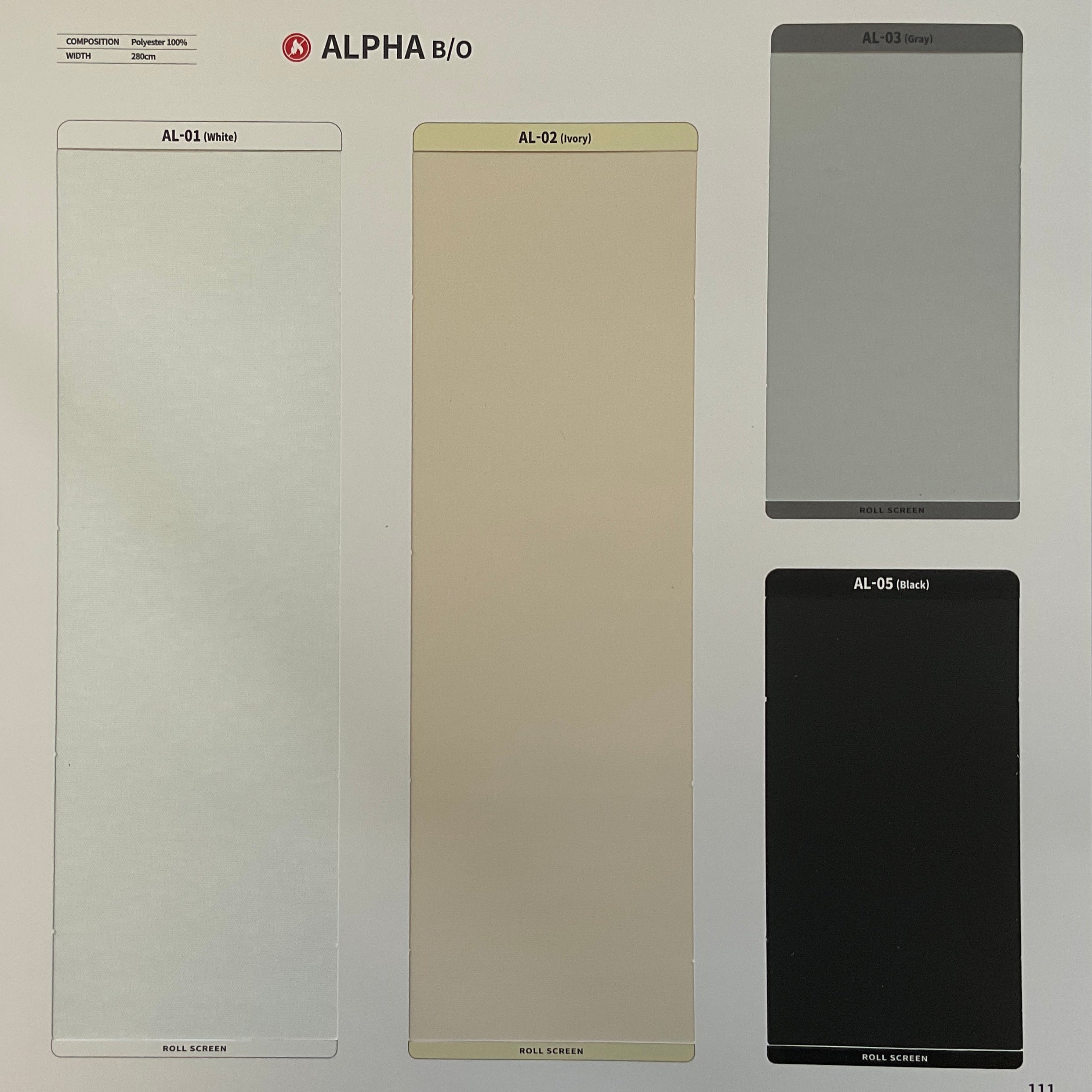 Roller Shade Alpha BO (Sabelle Collection)