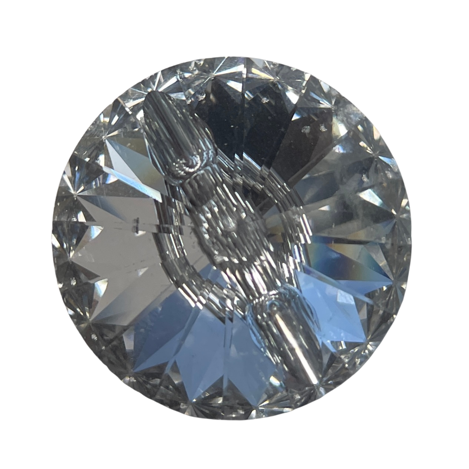 BTN50 Luxe Diamond-Cut Clear Button