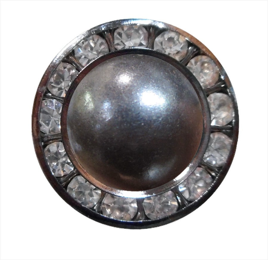 CN80-79 Gun Nickel Crystal Ring Nailhead