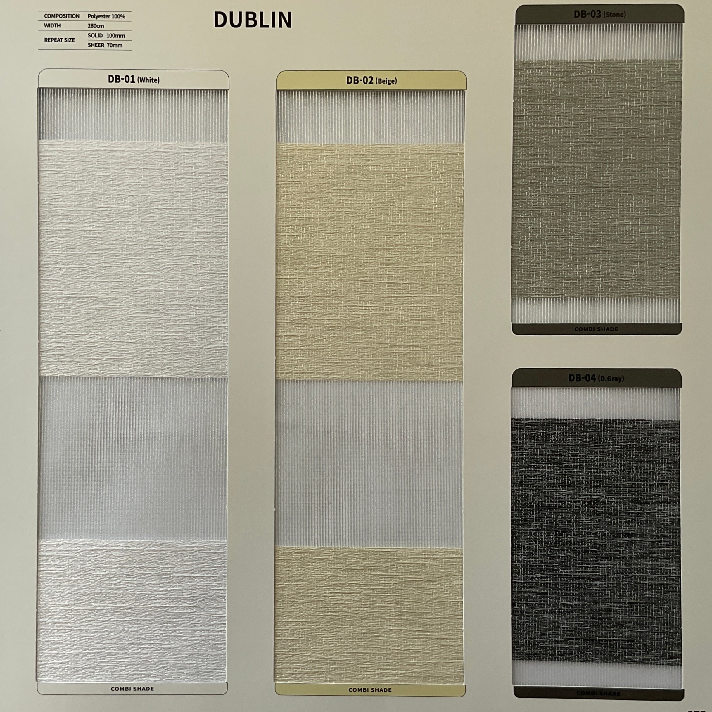 Zebra Roller Shade Dublin (Sabelle Collection)