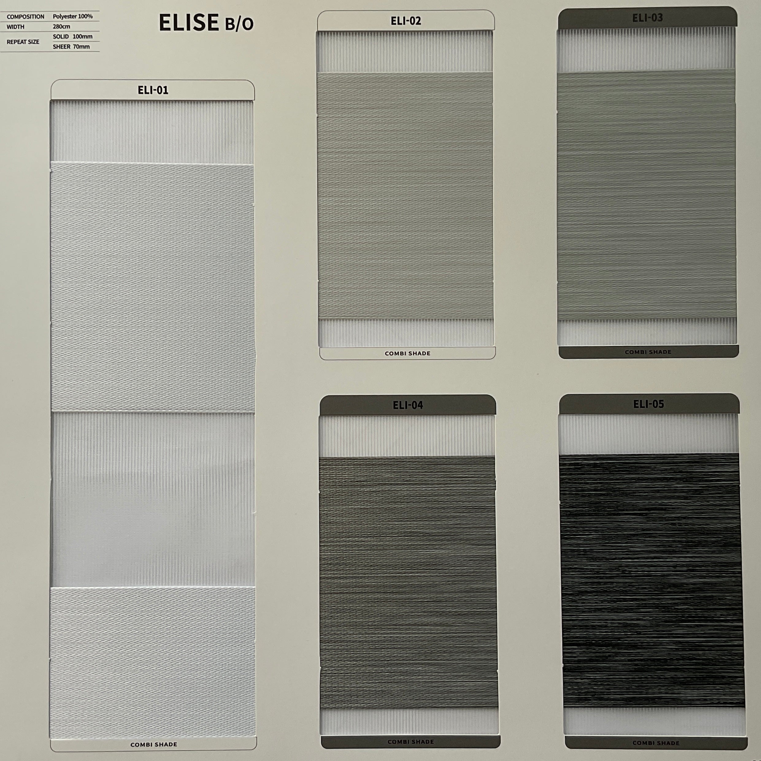 Zebra Roller Shade Elise BO (Sabelle Collection)