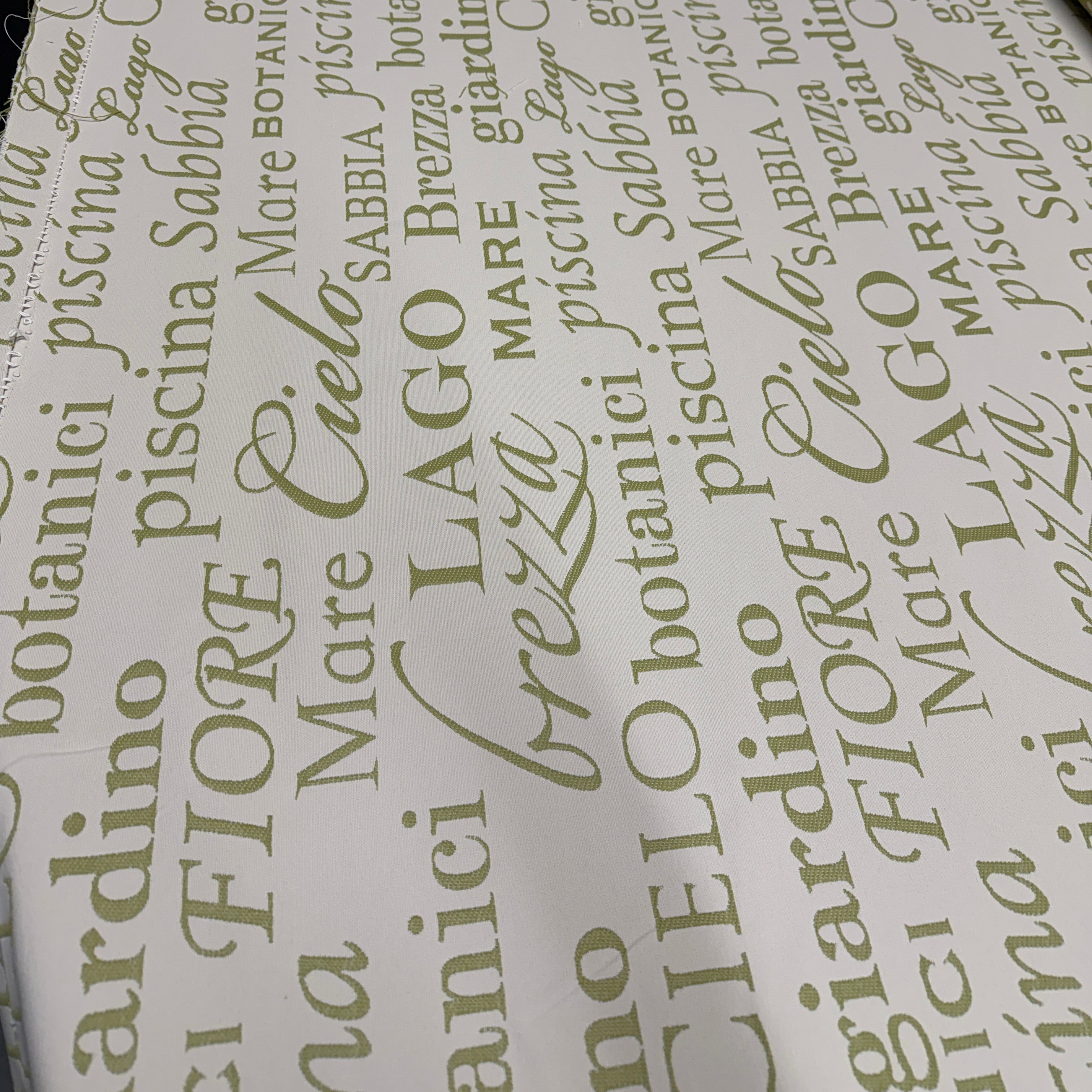 0347 Fabric Beige-Olive Embroidered