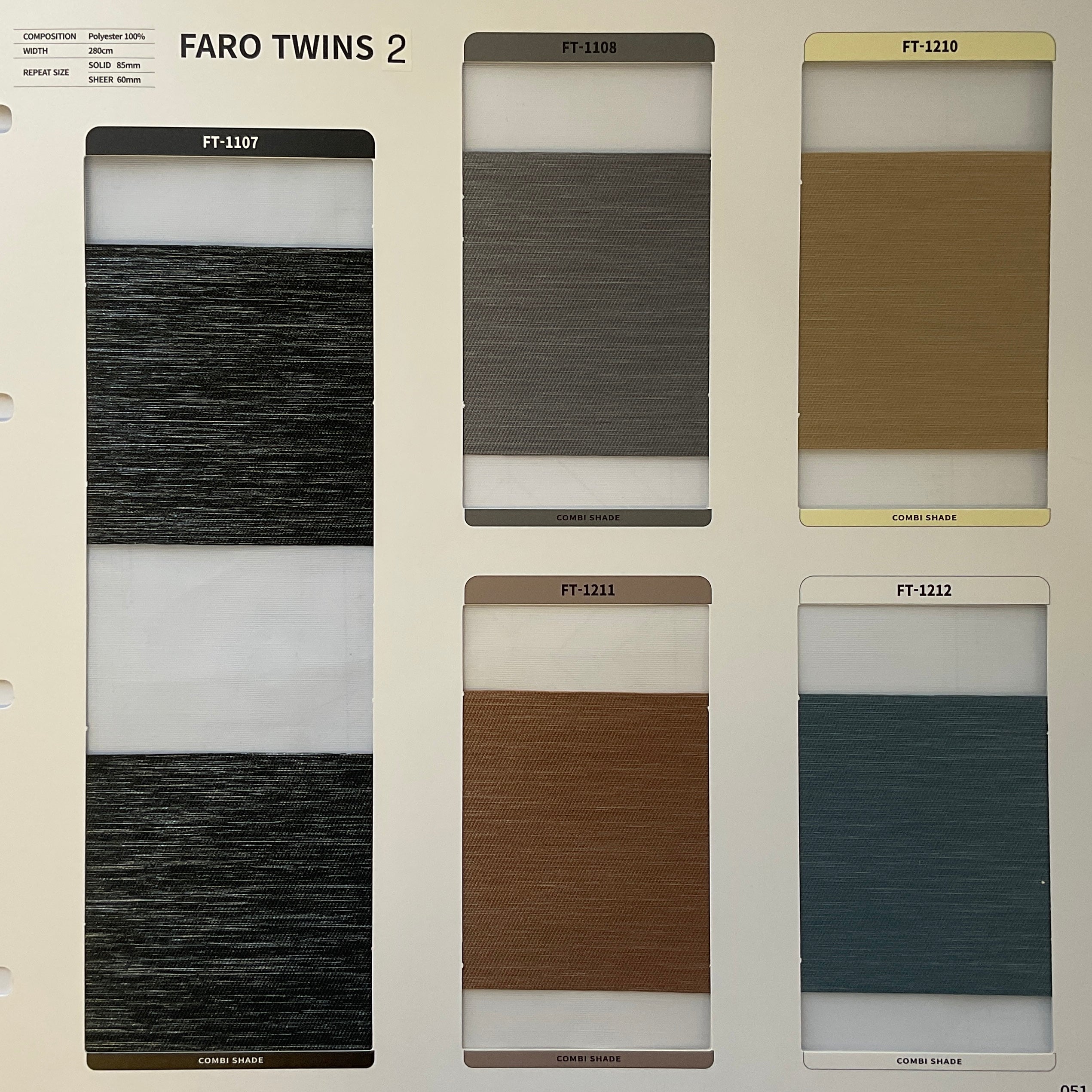 Zebra Roller Shade Faro Twins 2 (Sabelle Collection)
