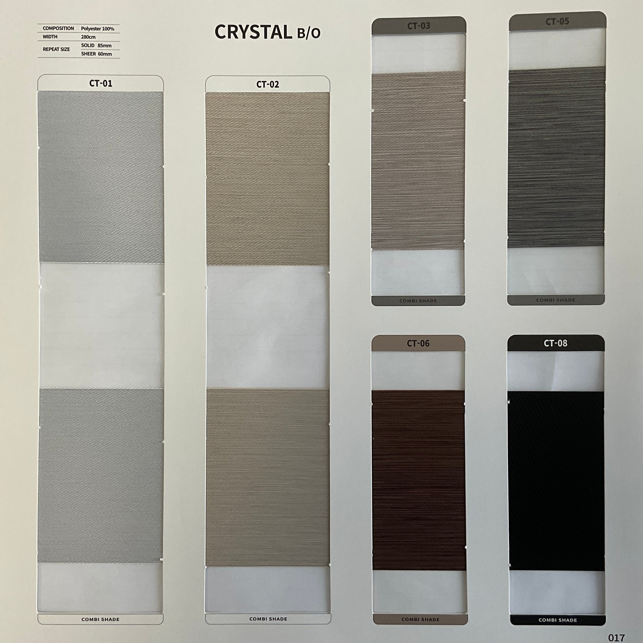 Zebra Roller Shade Crystal BO (Sabelle Collection)