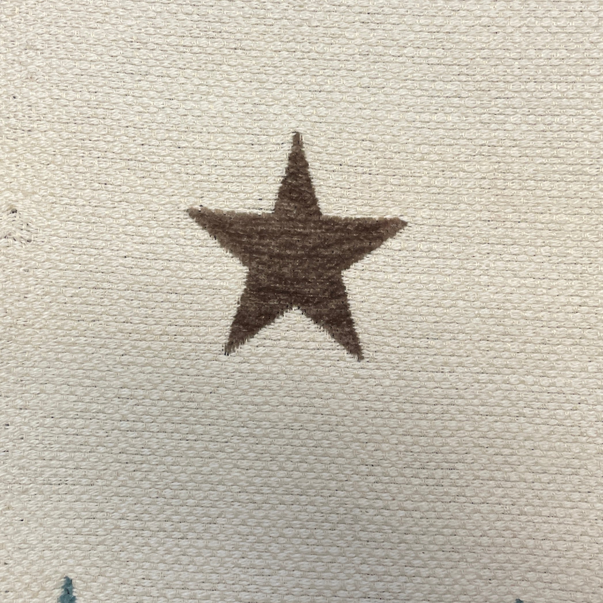 0569 Beige Fabric Star Print