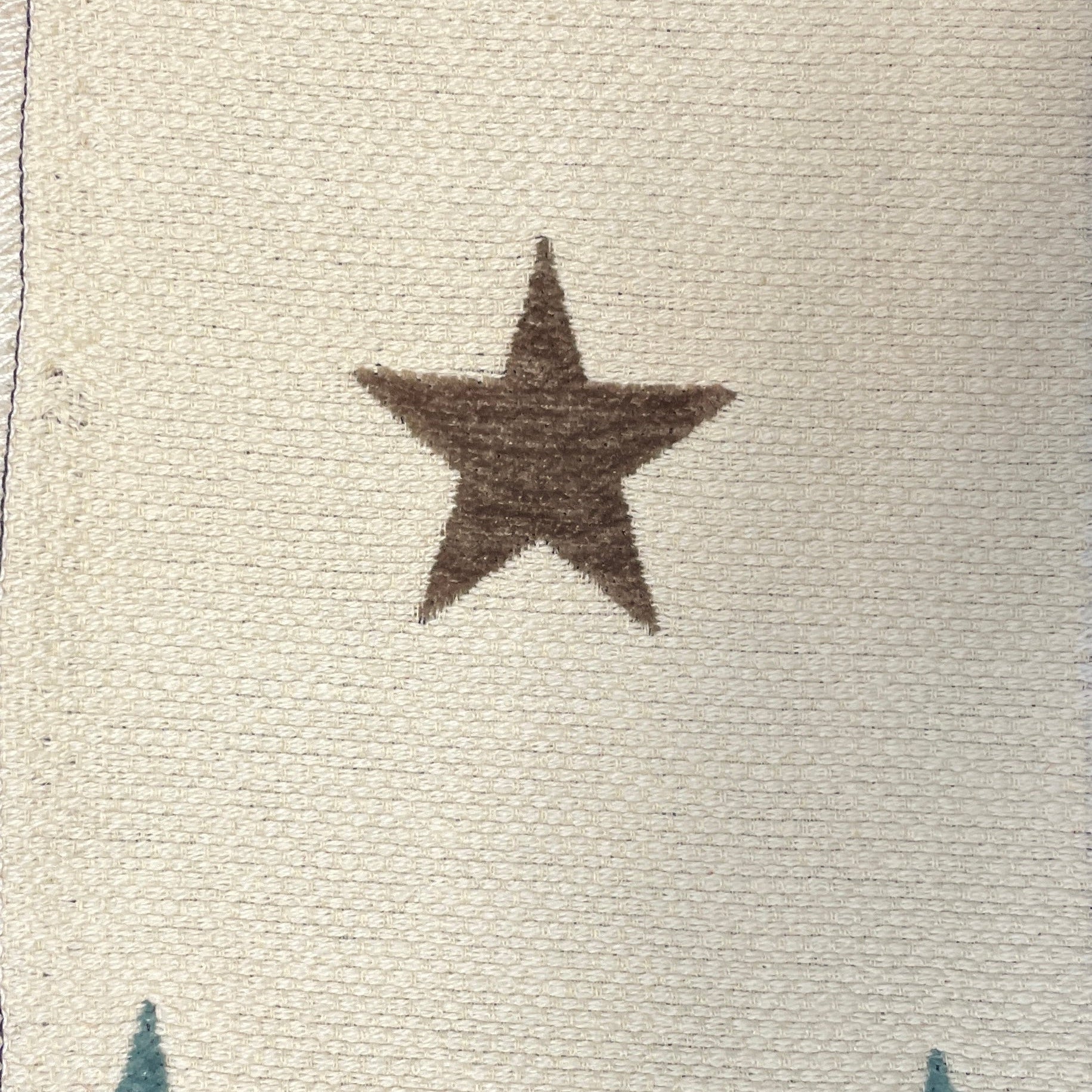 0569 Beige Fabric Star Print