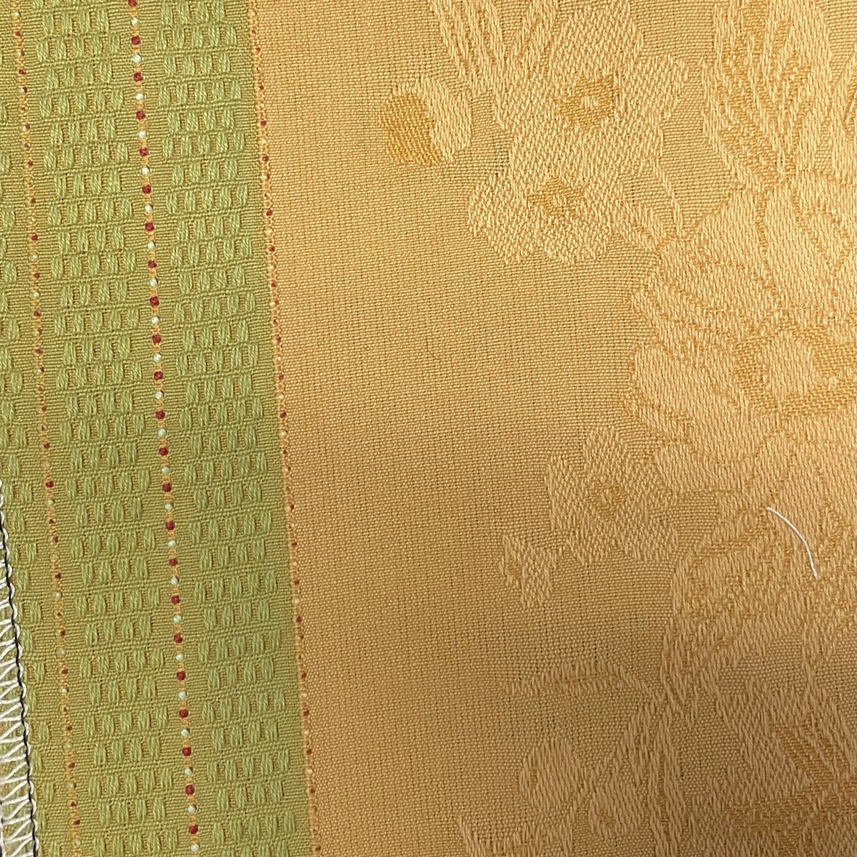 0571 Yellow Floral Stripe Fabric