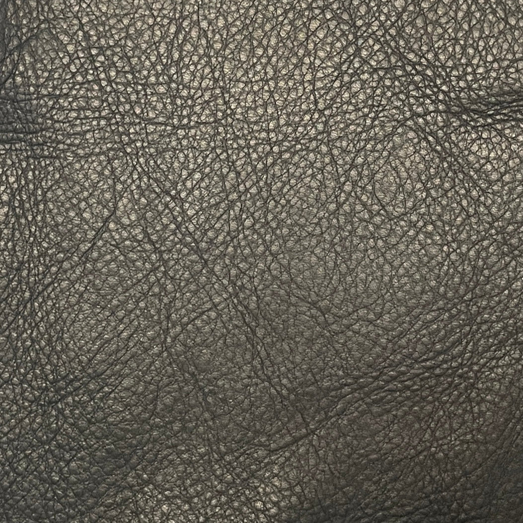 0671 Textured Black Genuine Leather