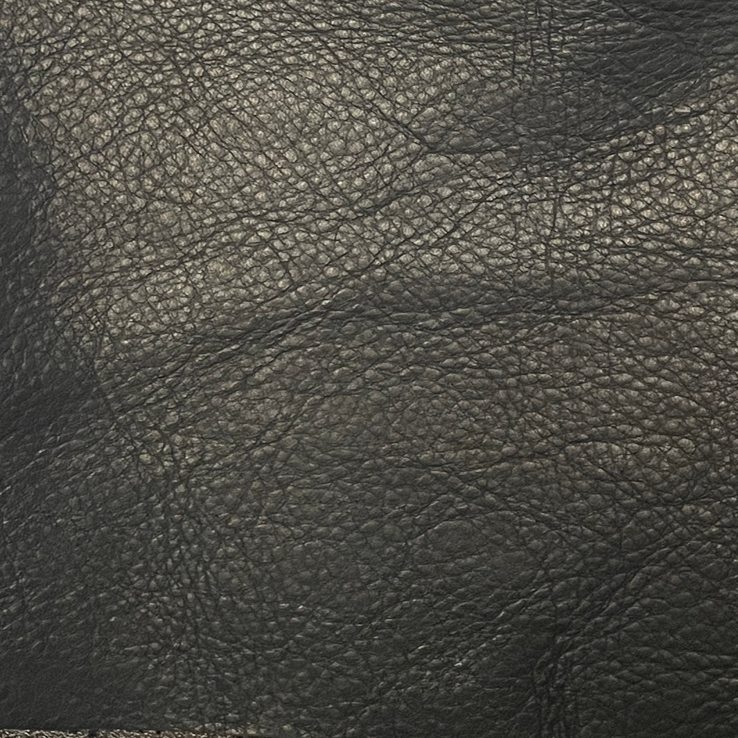 0671 Textured Black Genuine Leather