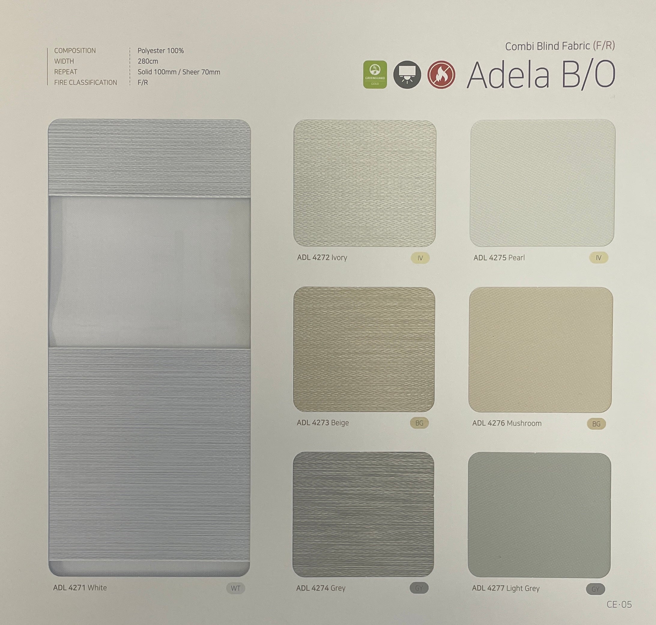 Adela B/O (F/R) Zebra Shades (Hanzen Collection)