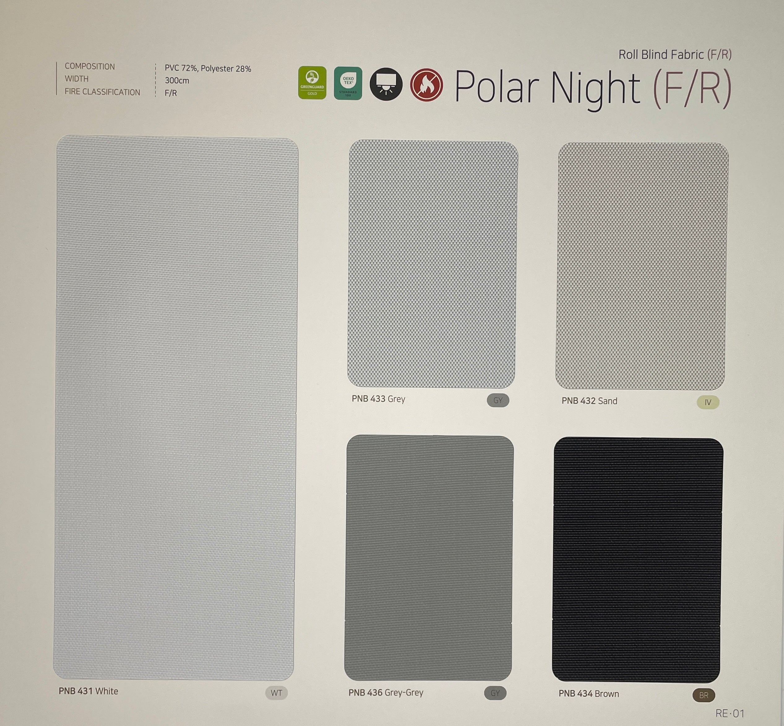 Polar Night (F/R) Roller Shade (Hanzen Collection)