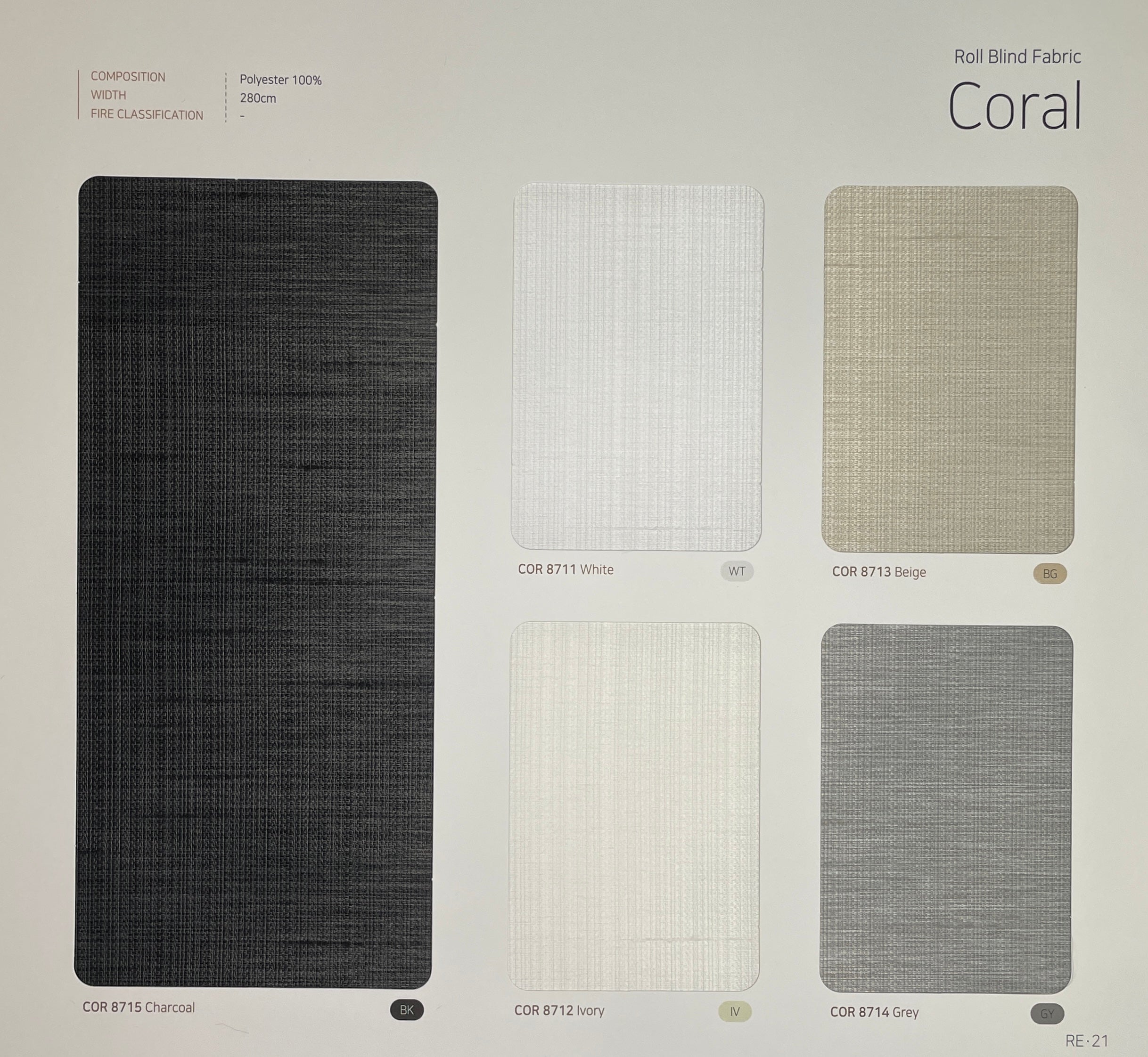 Coral Roller Shade (Hanzen Collection)