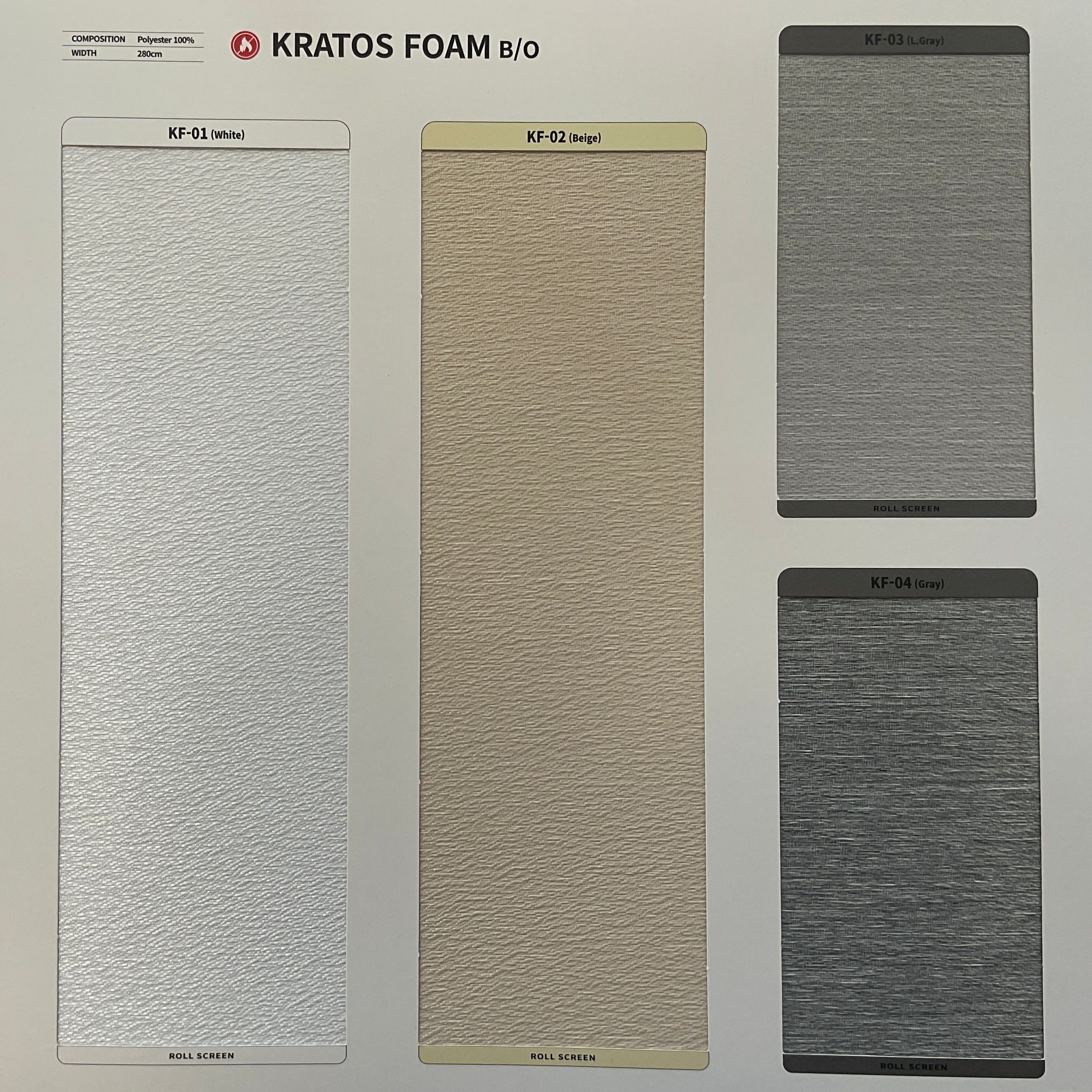 Roller Shade KRatos Foam BO (Sabelle Collection)