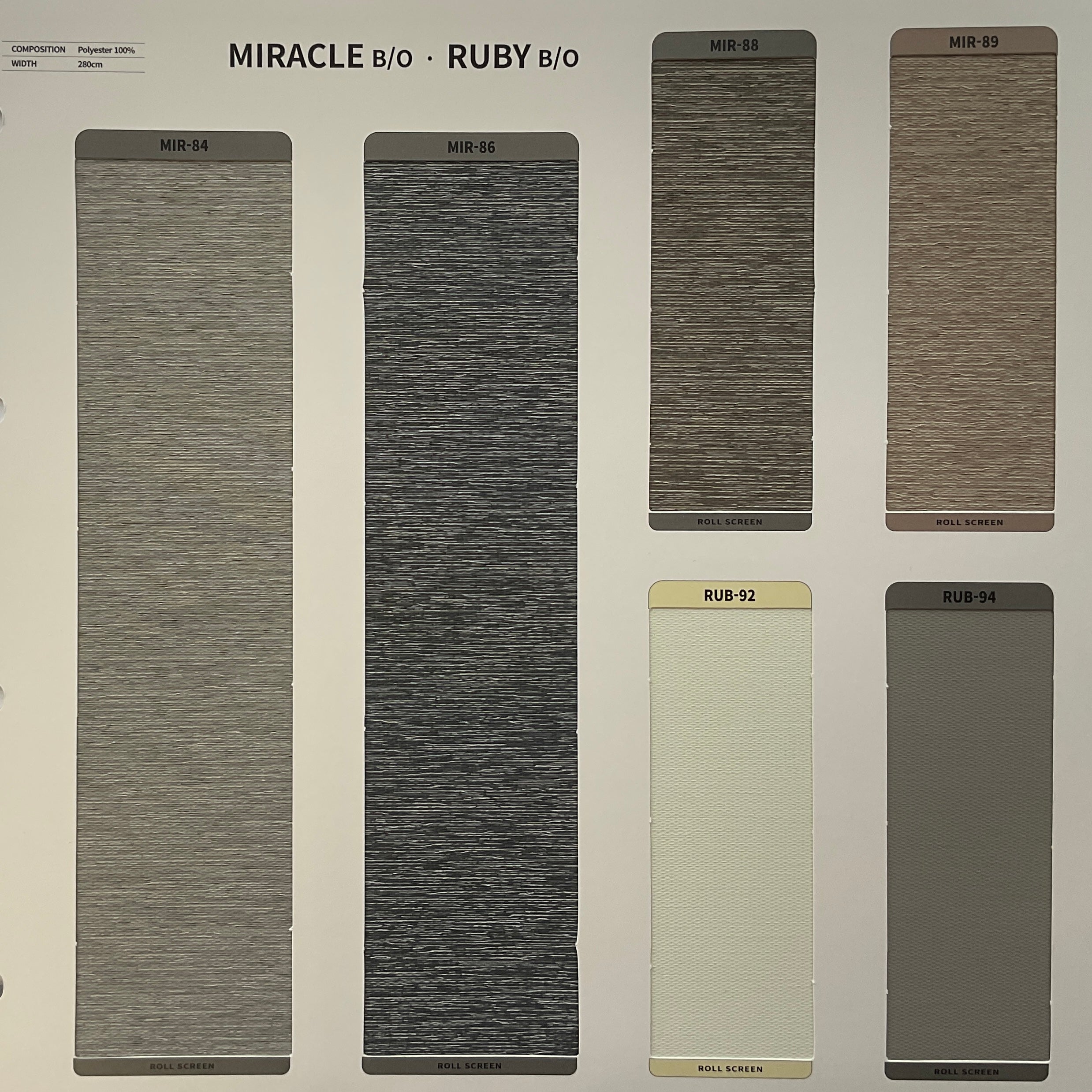 Roller Shade Miracle B/O . Ruby B/O (Sabelle Collection)