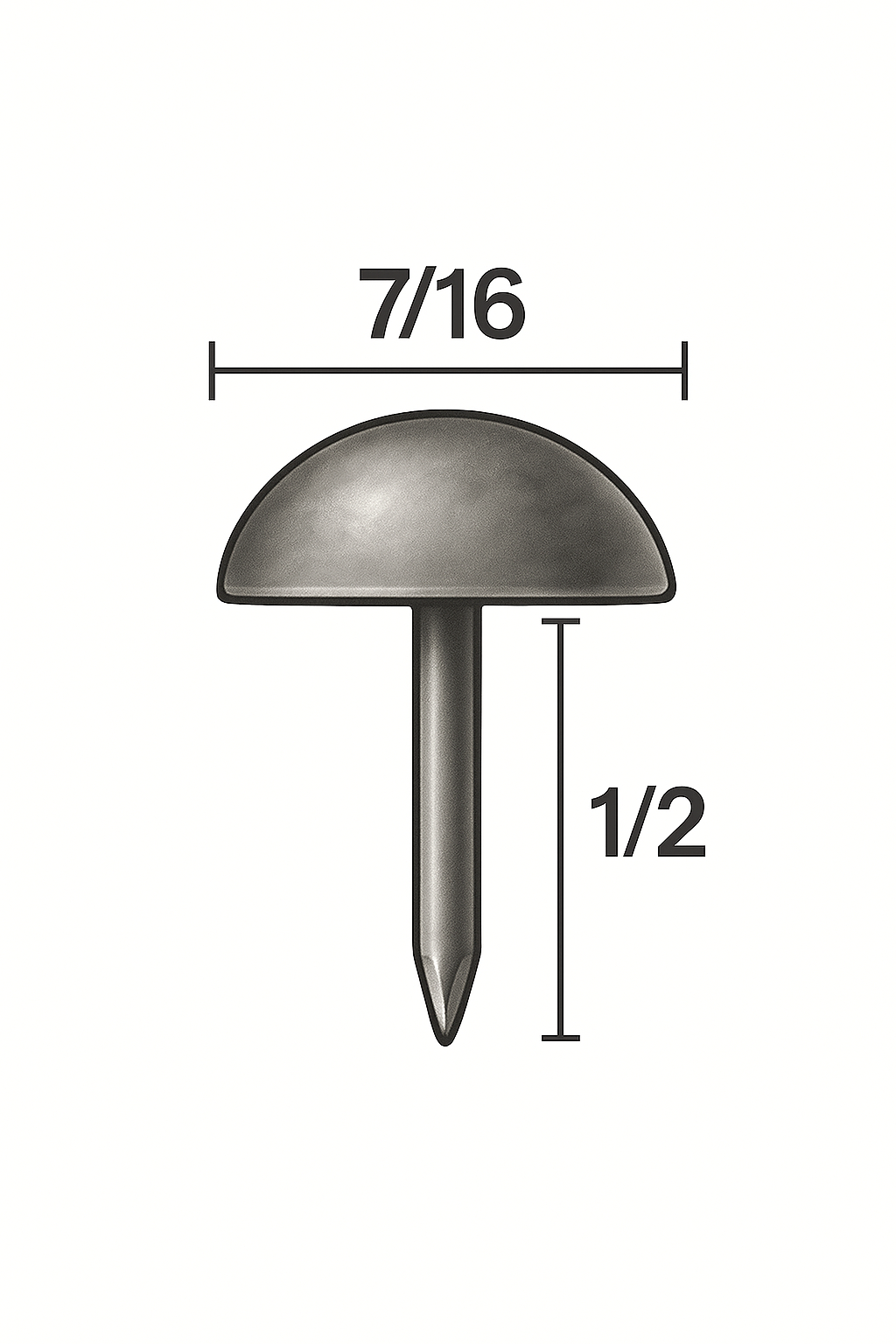 BS912 Polished Brass Nailhead