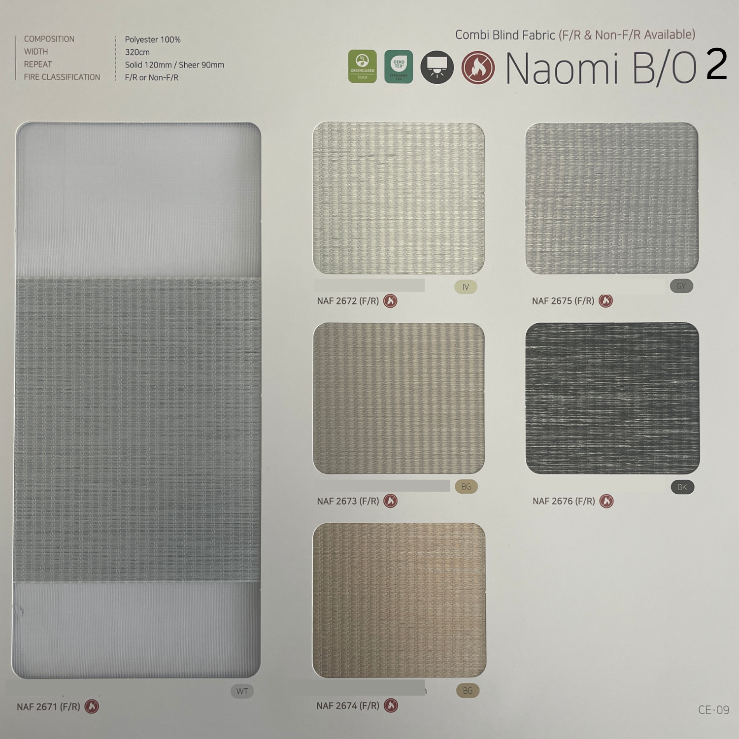 Naomi B/O 2 Zebra Shades (Hanzen Collection)