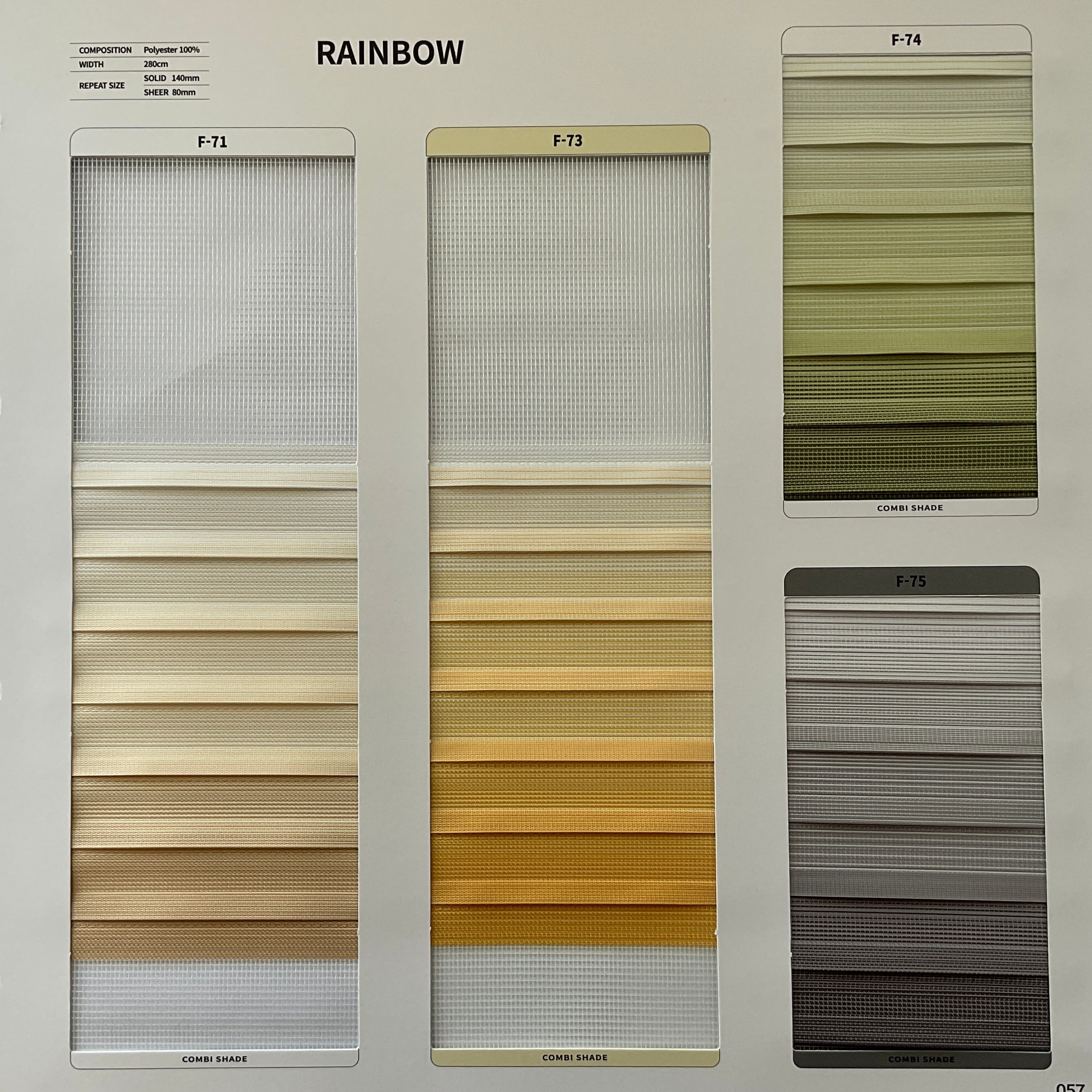 Zebra Roller Shade Rainbow (Sabelle Collection)