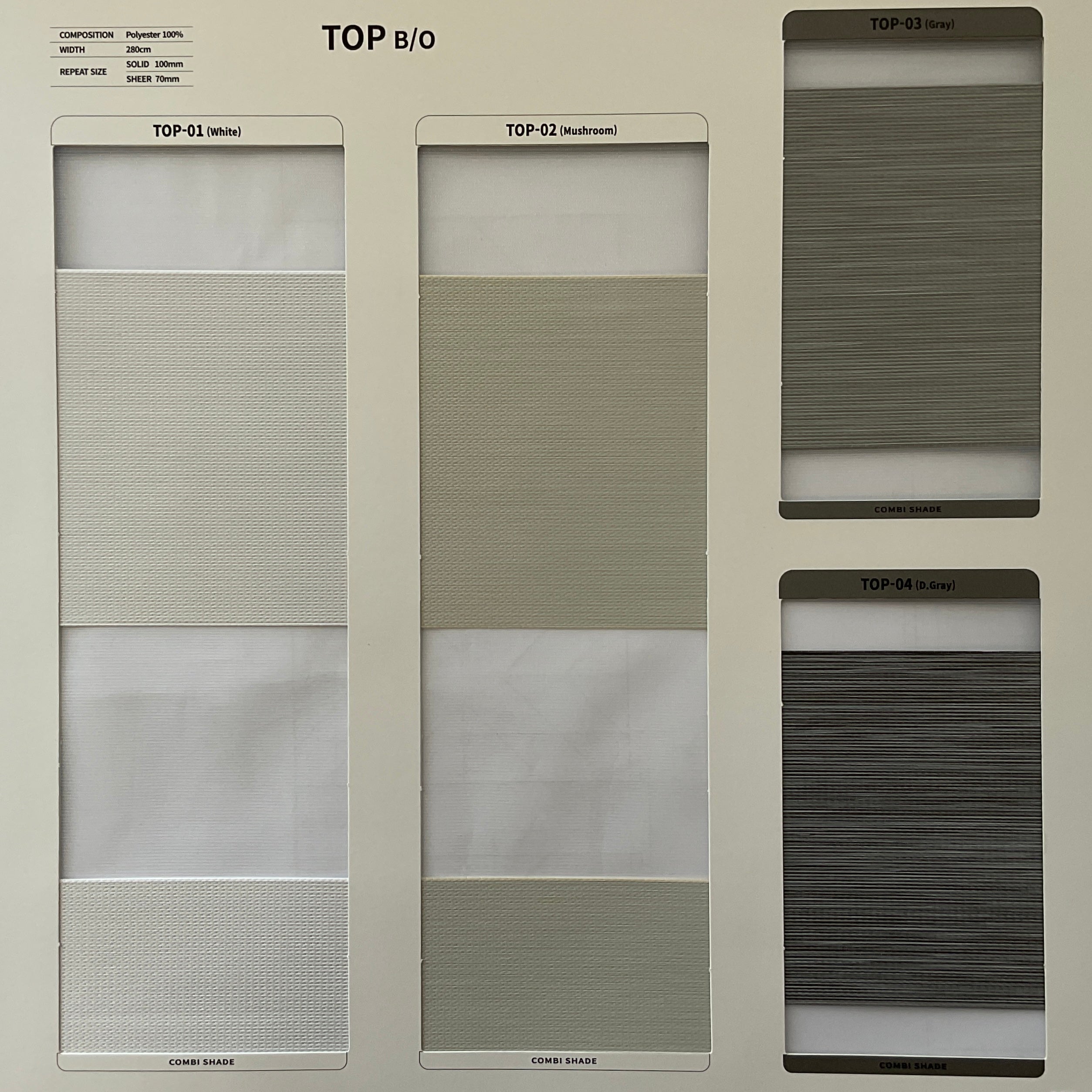 Zebra Roller Shade Top BO (Sabelle Collection)