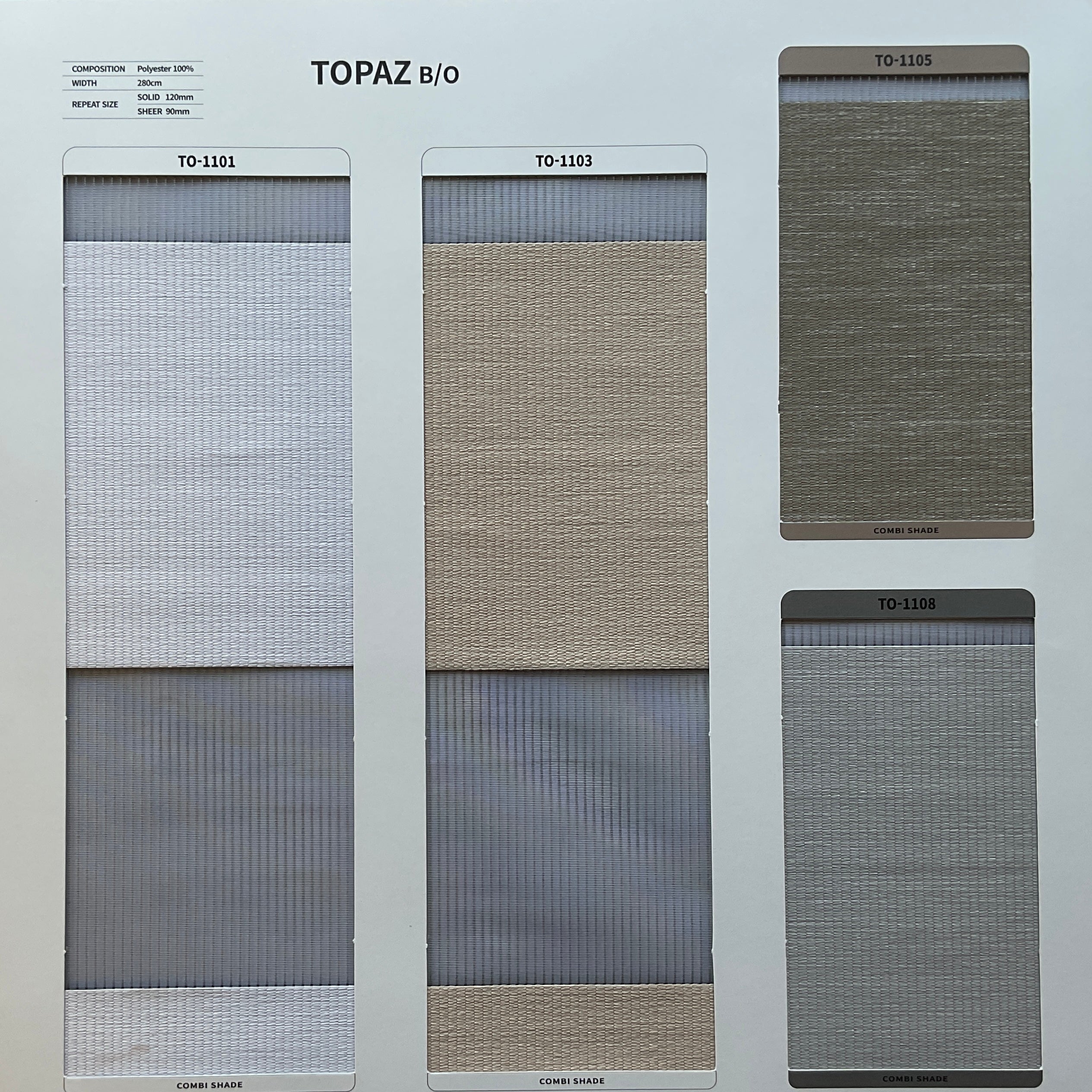 Zebra Roller Shade Topaz BO (Sabelle Collection)