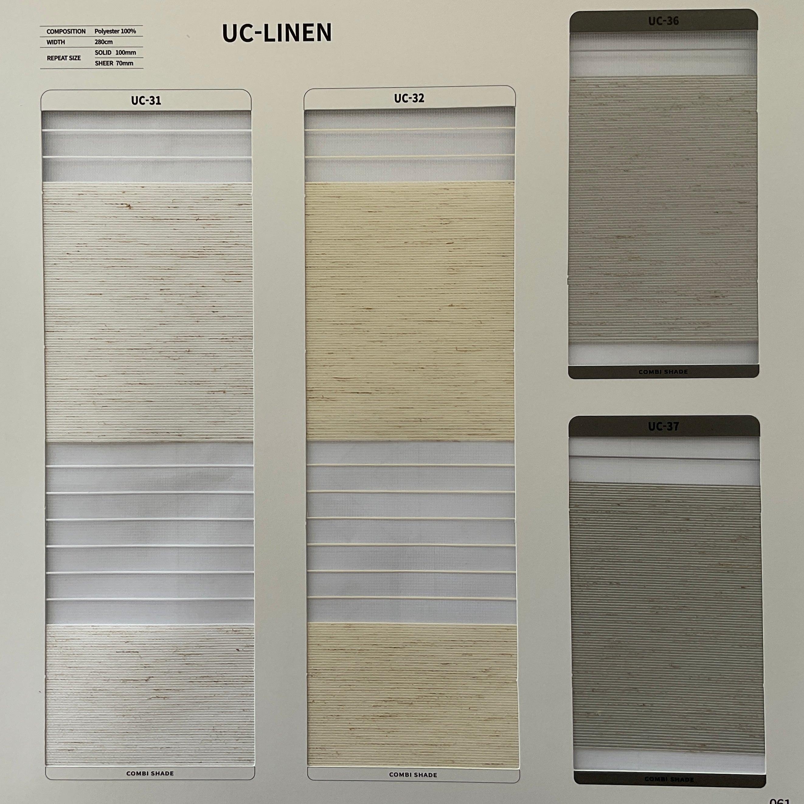 Zebra Roller Shade UC-Linen (Sabelle Collection)