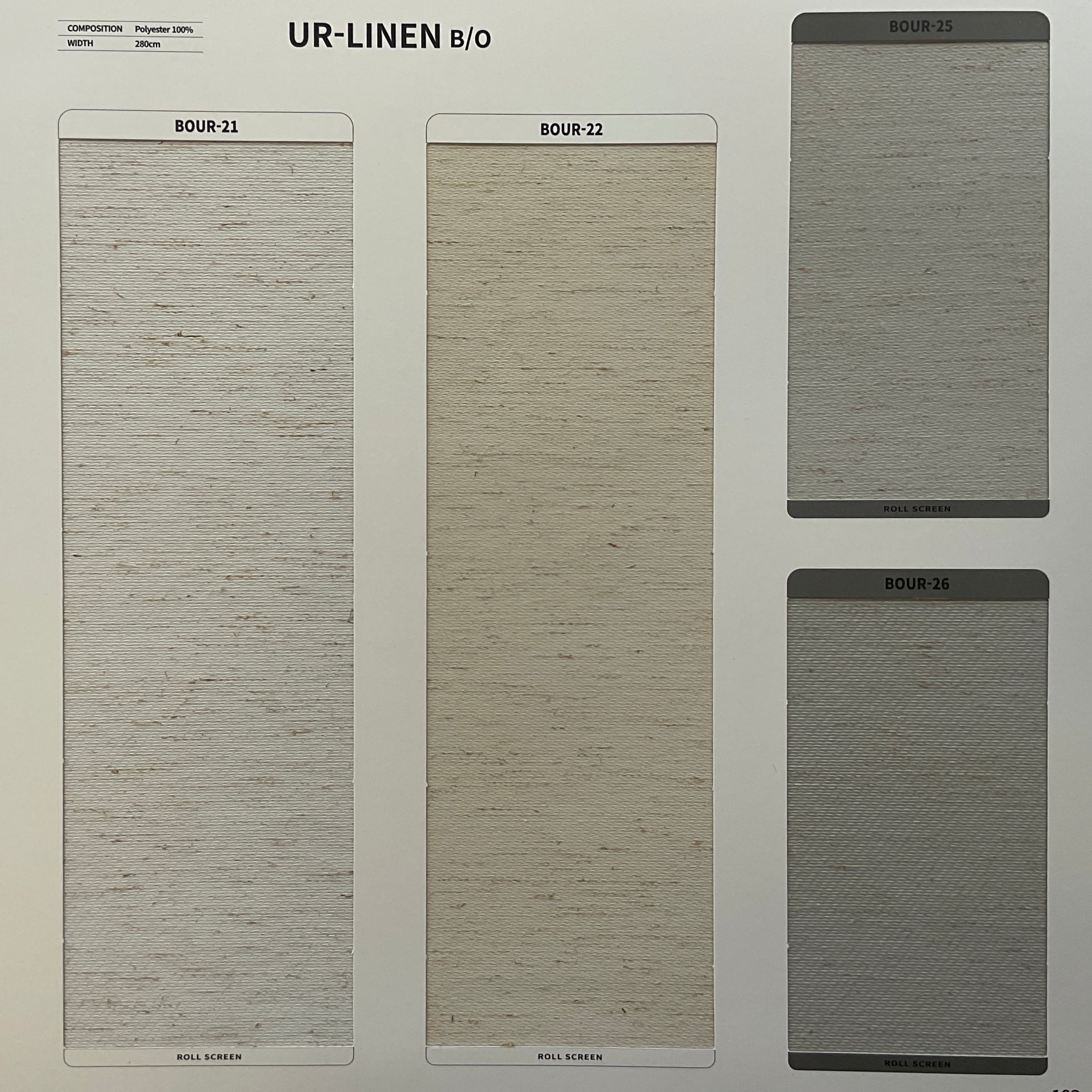 Roller Shade UR-Linen BO (Sabelle Collection)