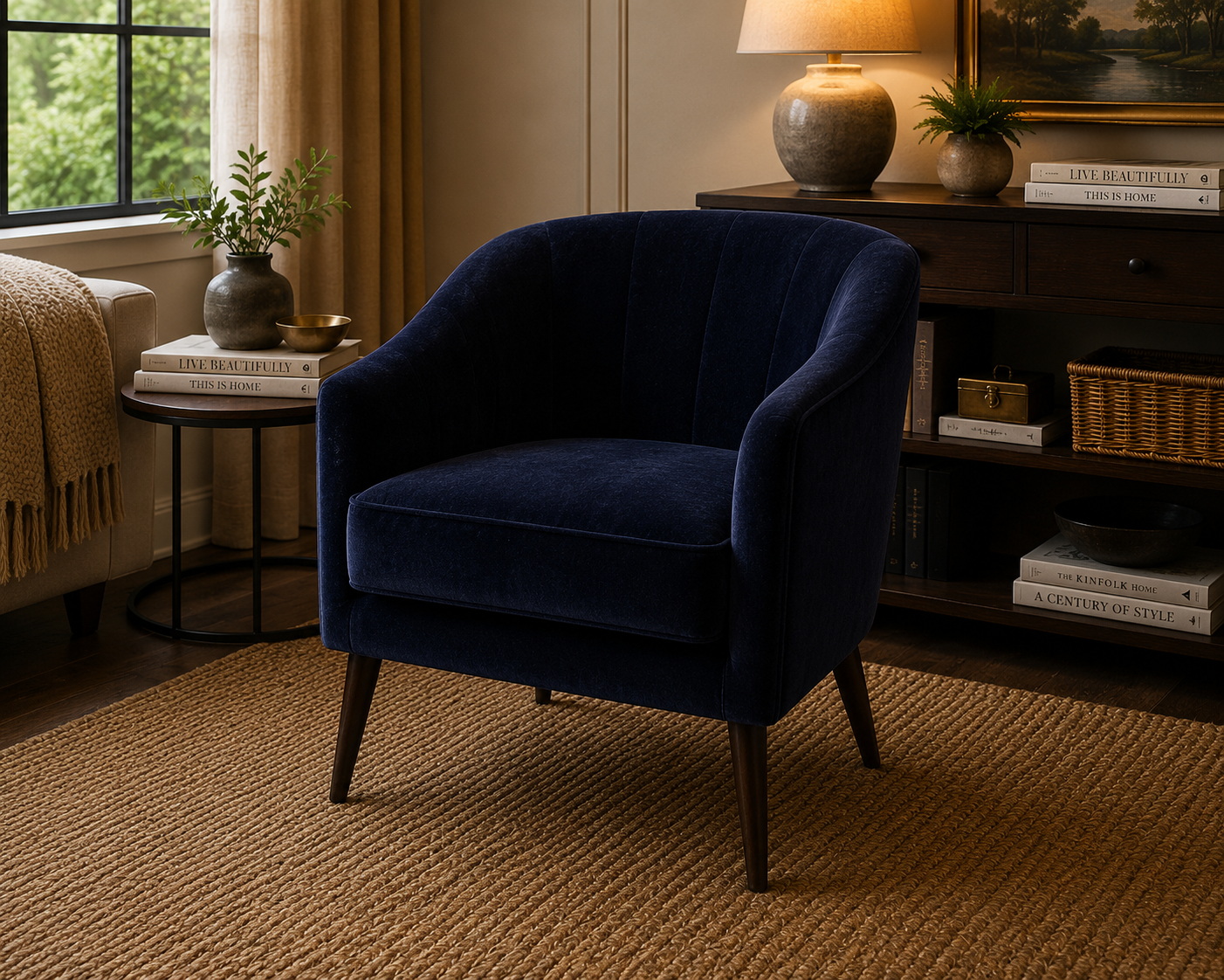 0280 Fabric Dark Blue Velvety