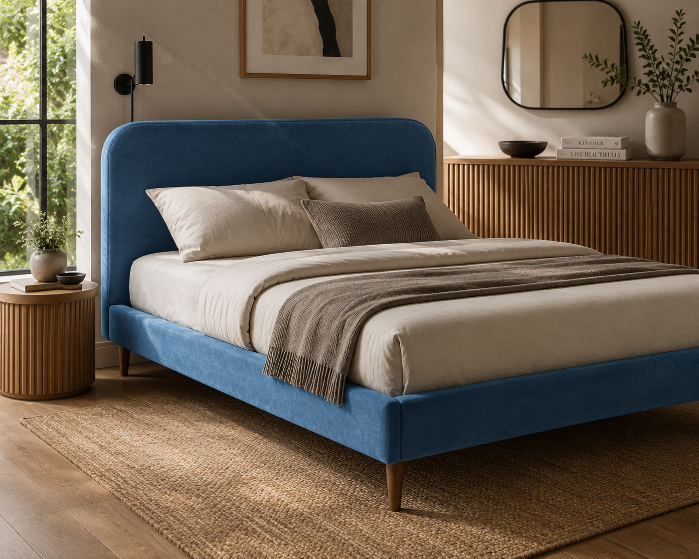 0270 Velvety Fabric Blue