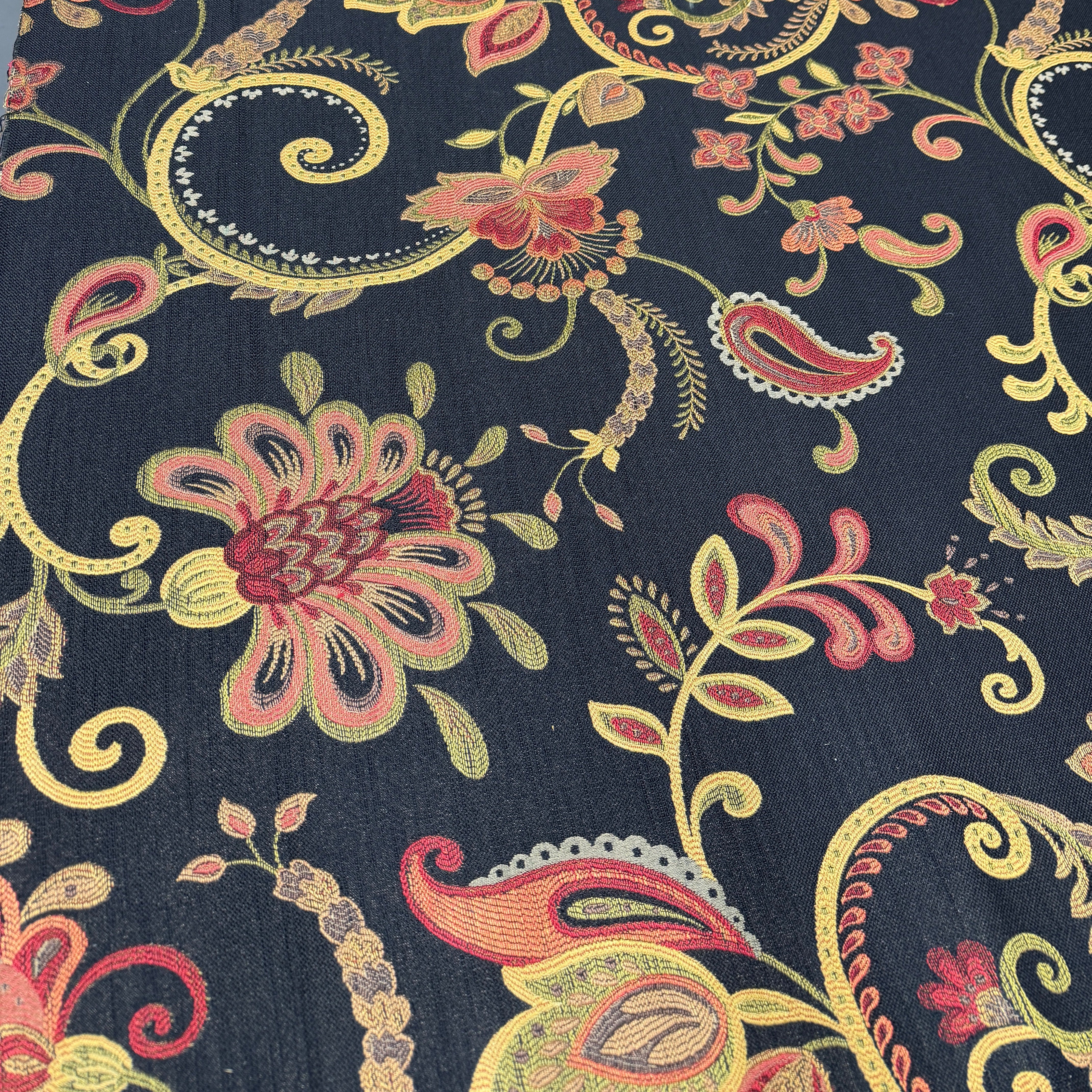 0363 Tapestry Fabric Black