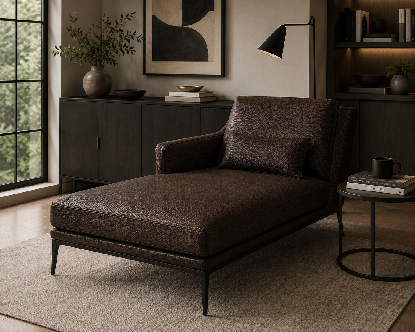 0132 Dark Brown Faux Leather