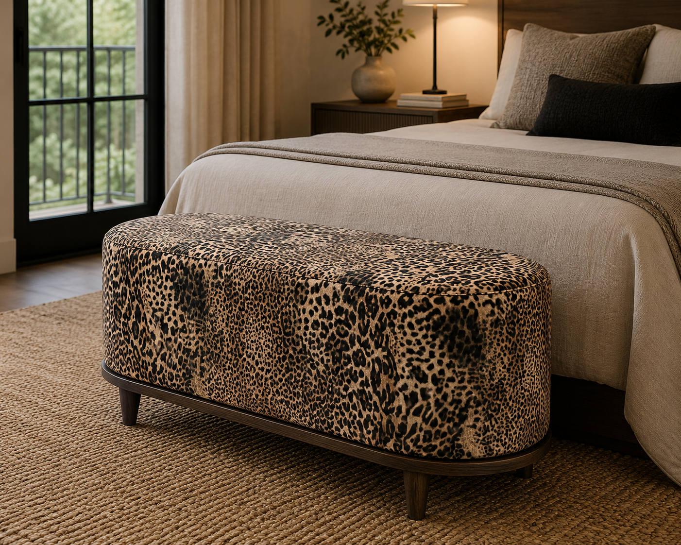 0606 Fabric Abstract Leopard