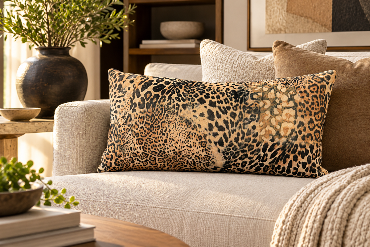 Wild Leopard Decorative Lumbar Pillow