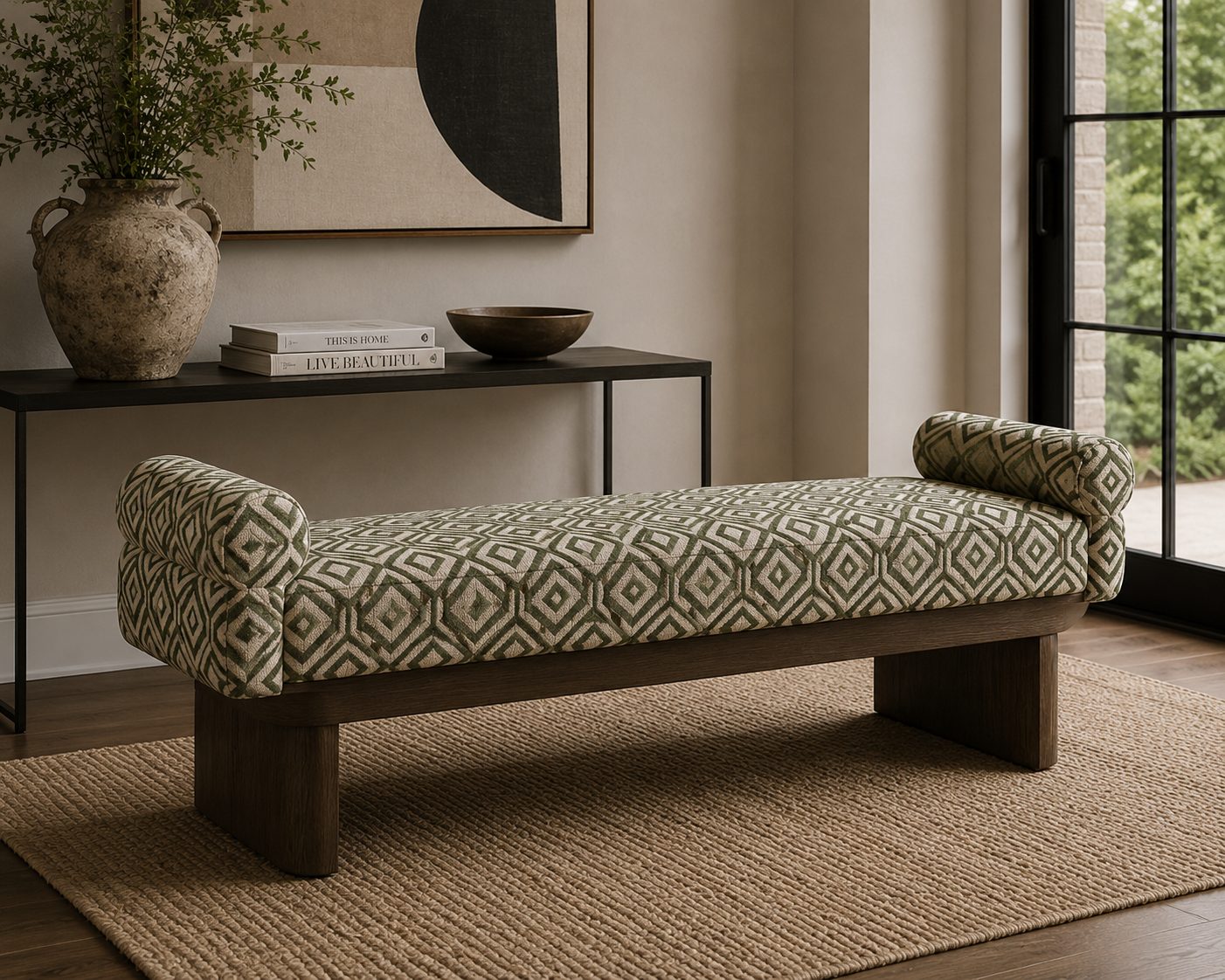 0452 Emerald Aztec Embossed