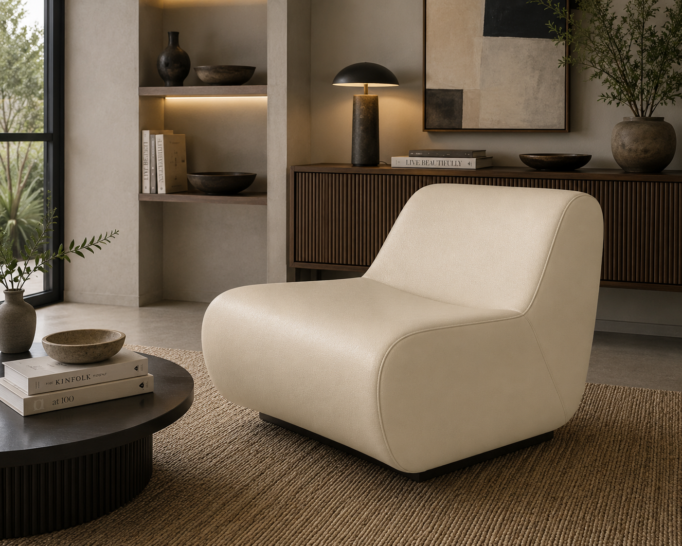 0079“Beige” Faux Leather Vinyl