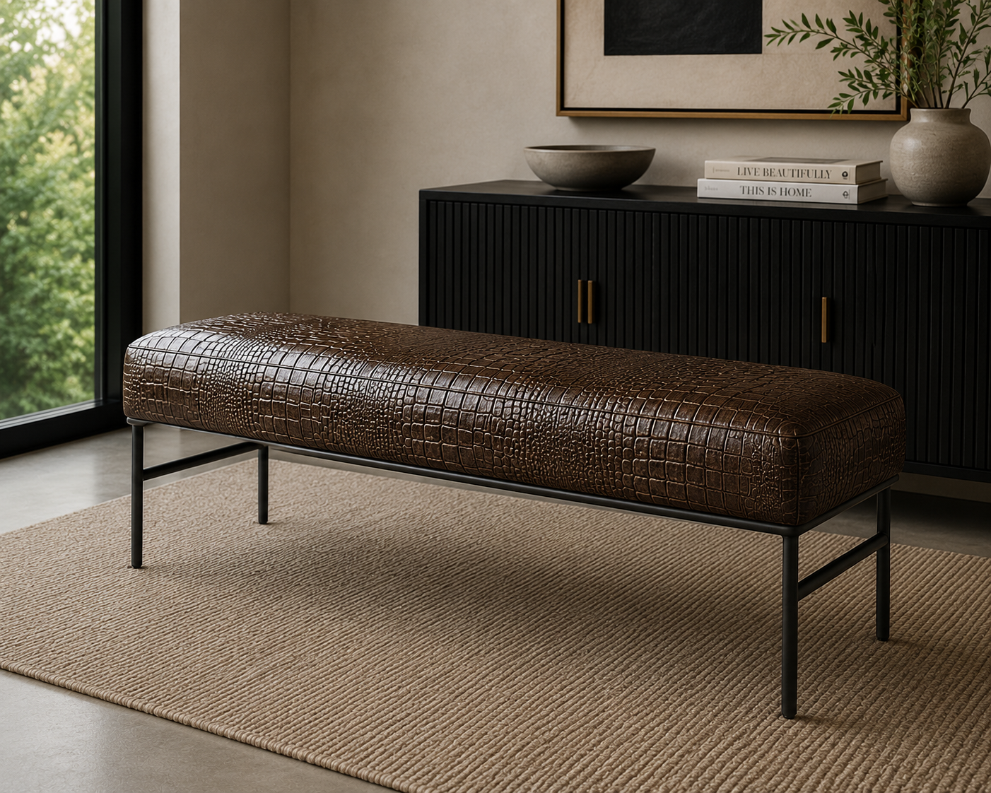 0012  Dark Brown “Crocodile Elite” Vinyl