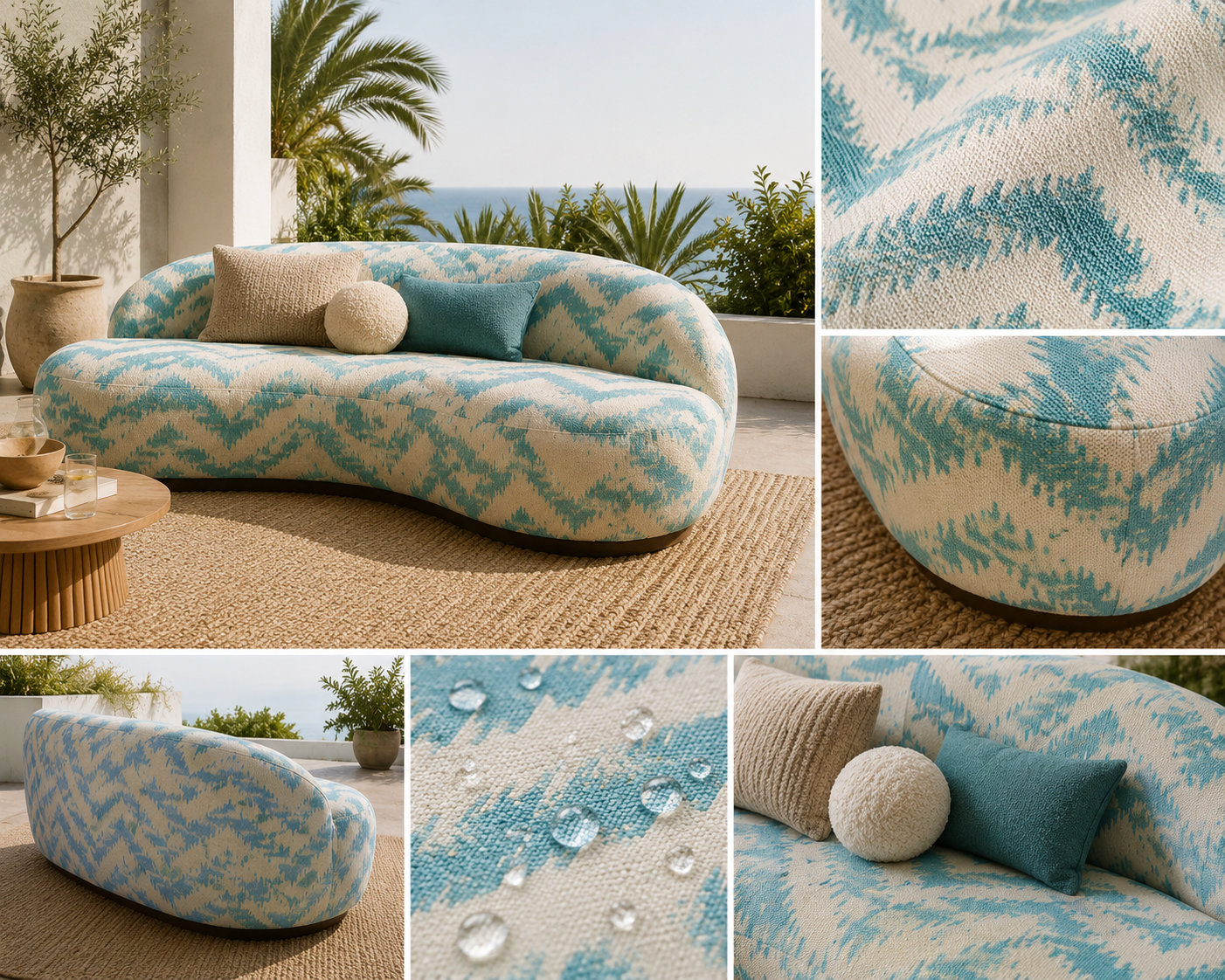 0292  Fabric Abstract Aqua
