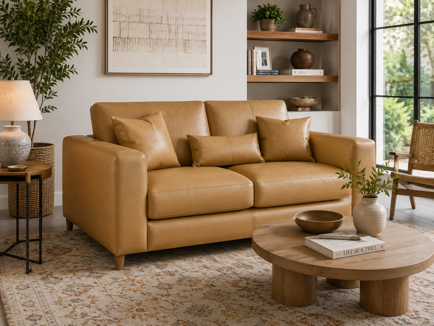 0754 Champagne Beige Faux Leather
