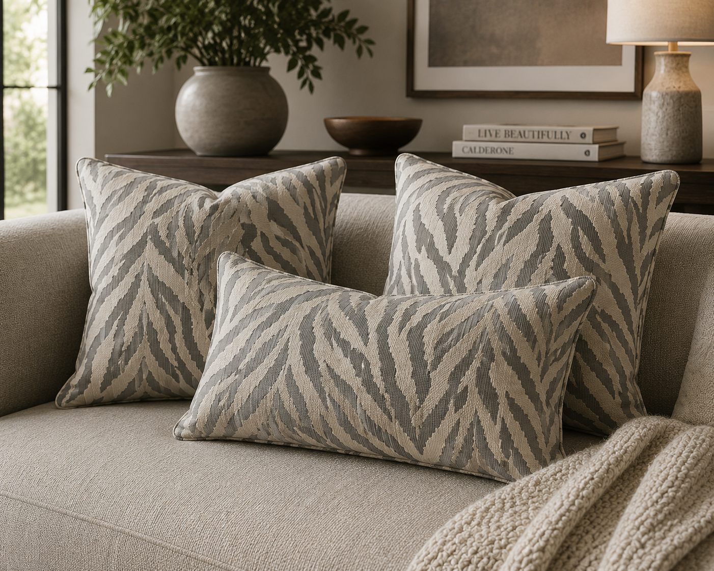 0456 Fabric Zebra Taupe