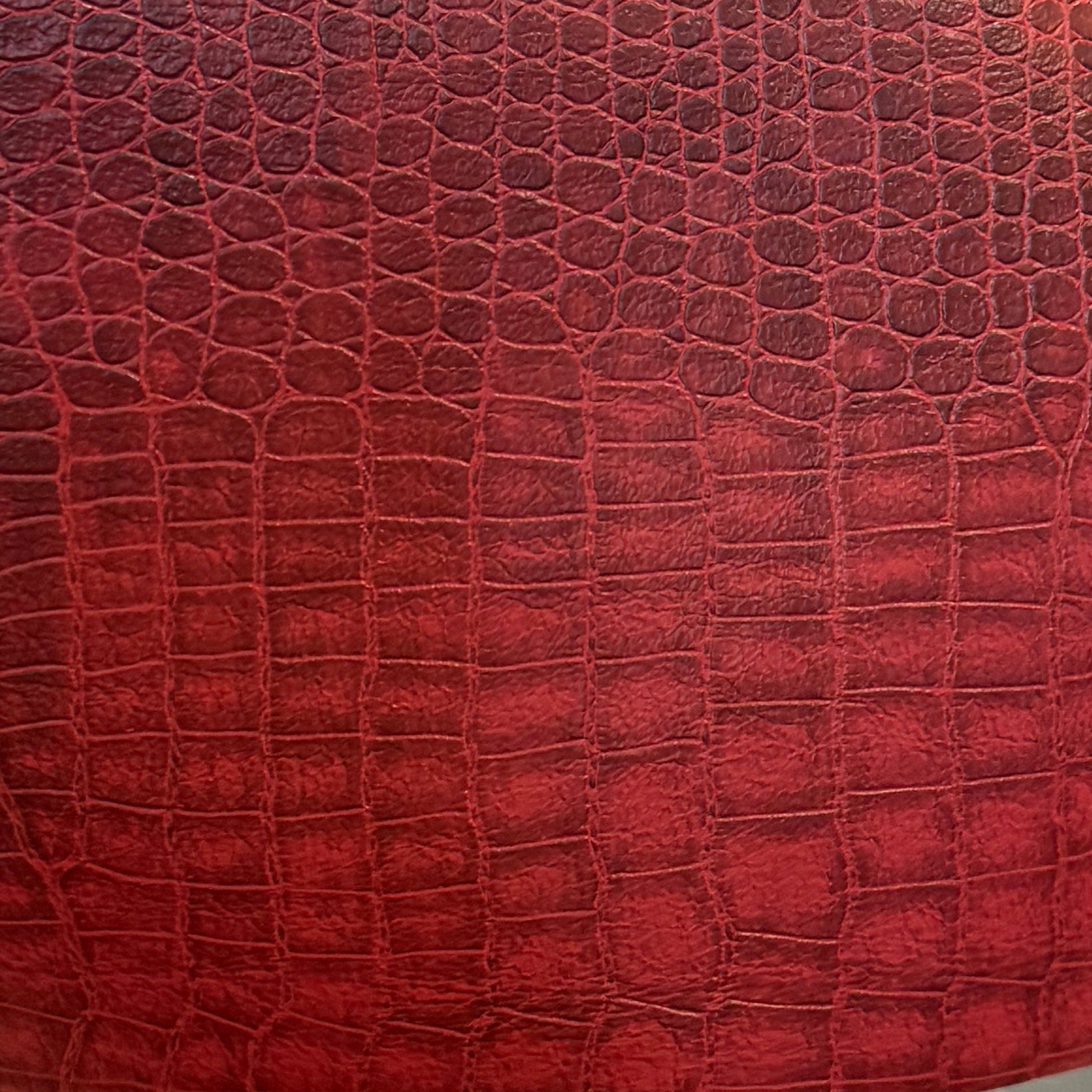 0178"Crimson Croc" Faux Leather