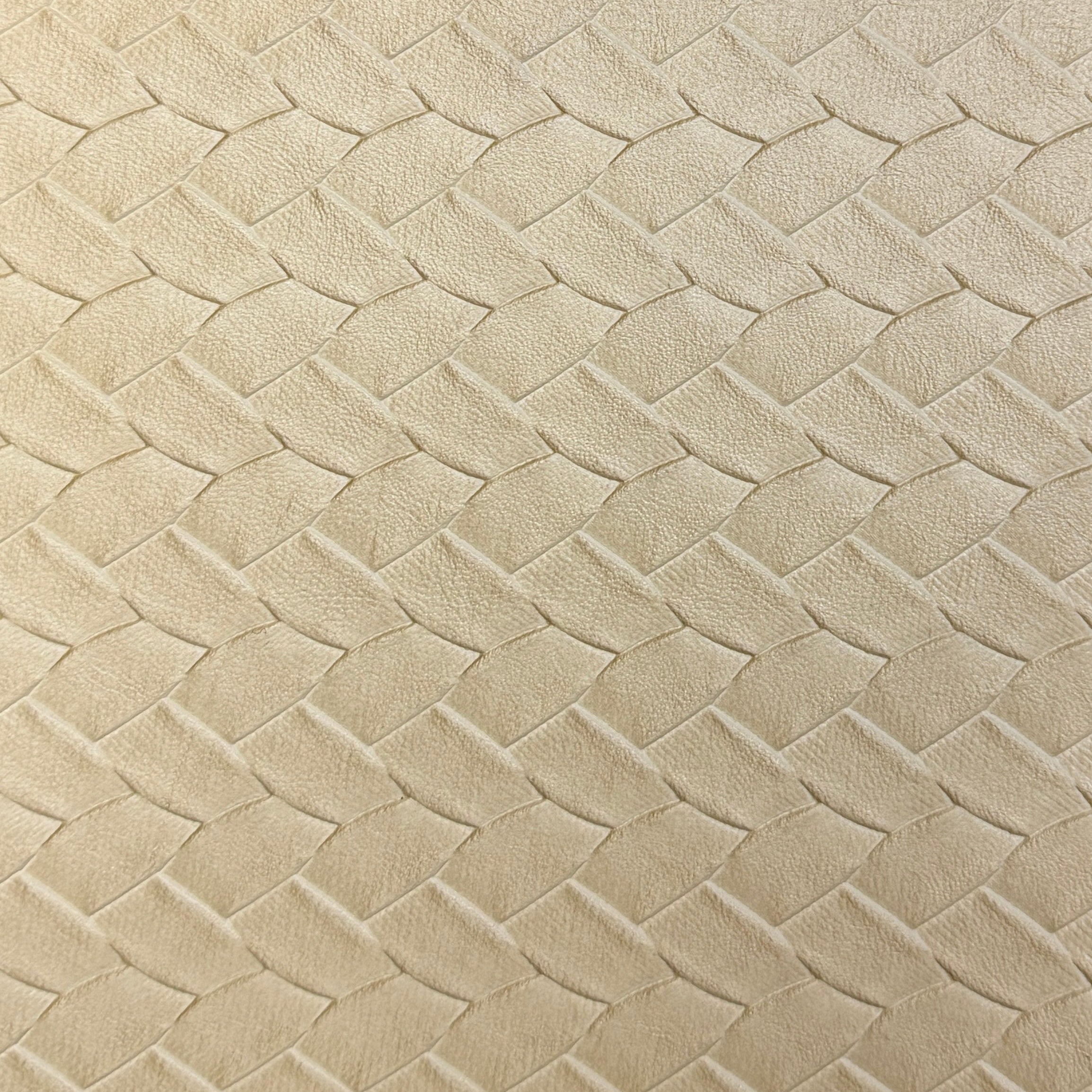 0019 Beige “Woven Diamond” Vinyl
