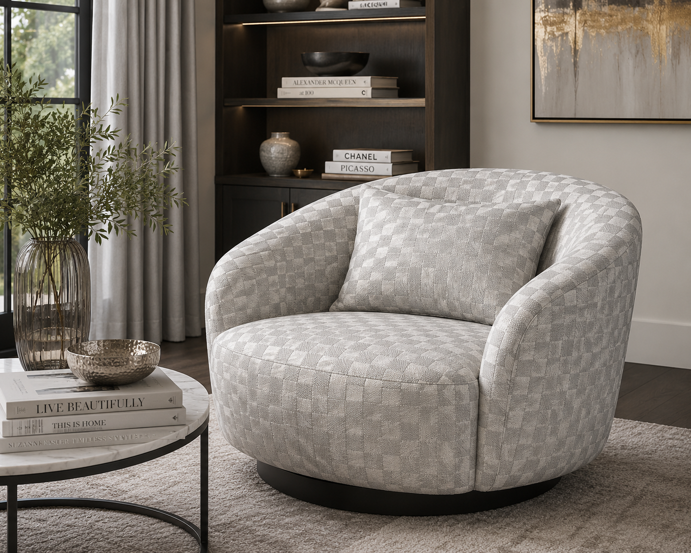 0370 Fabric Silver Pattern-Satin