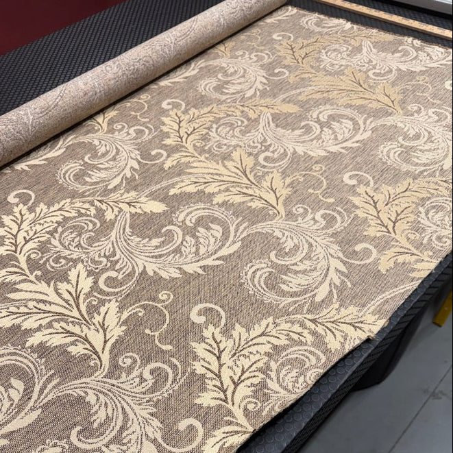 0466 Fabric Brown Classic Leaf