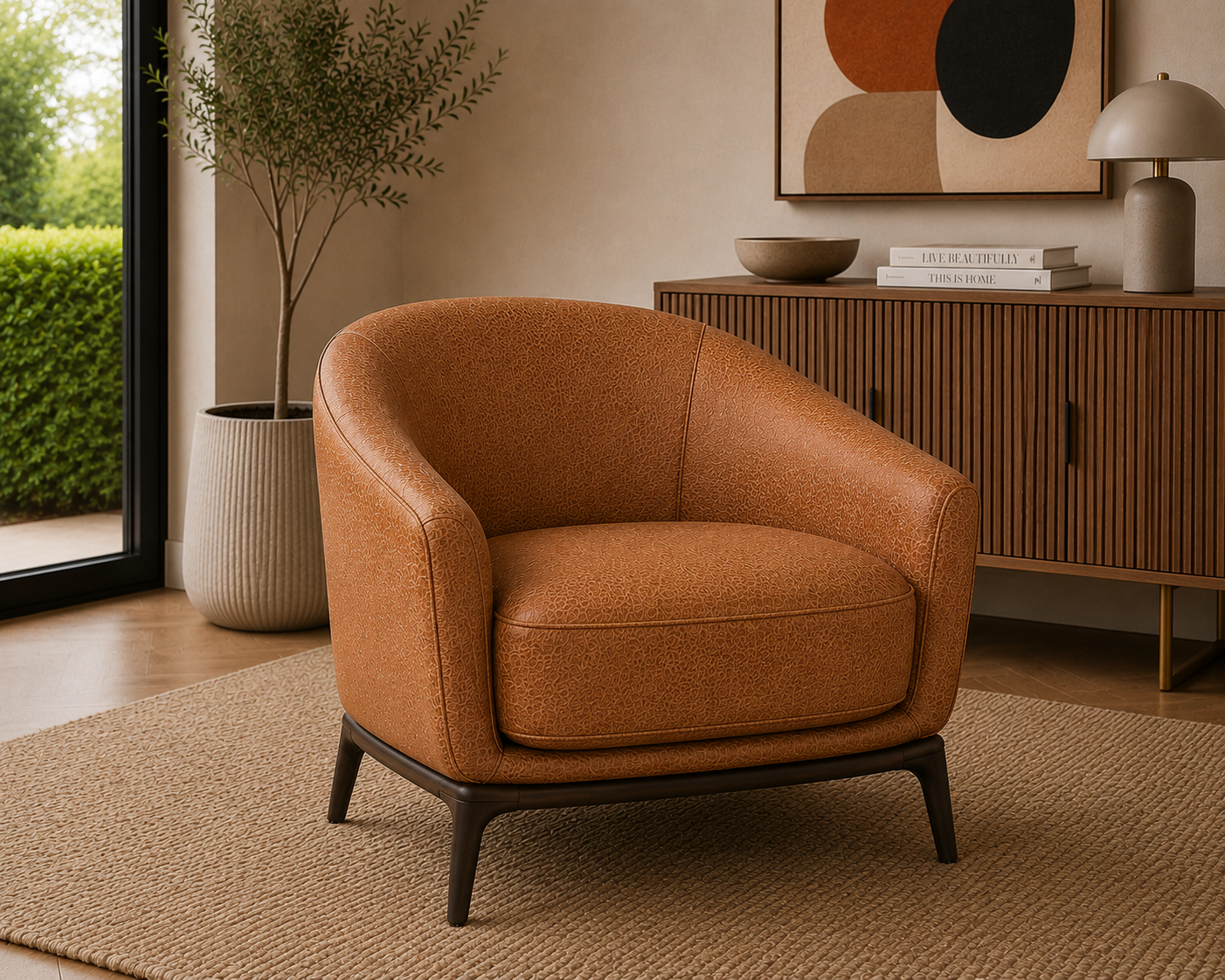 0033 Brown Faux Leather Vinyl