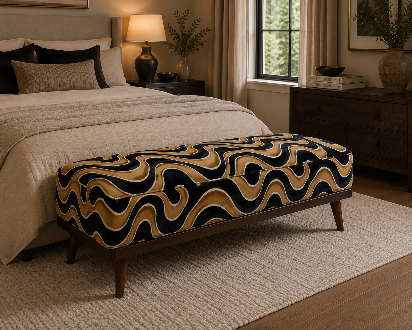 0556 Retro Mod Velvet Fabric