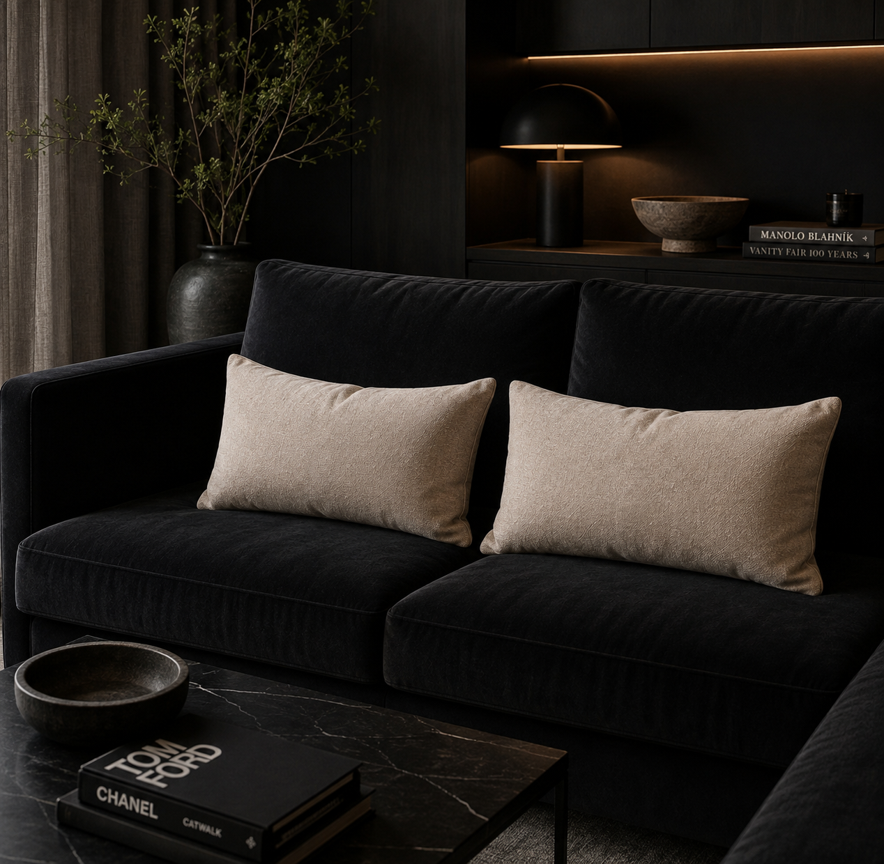 Elegant Neutral Decorative Pillow Set
